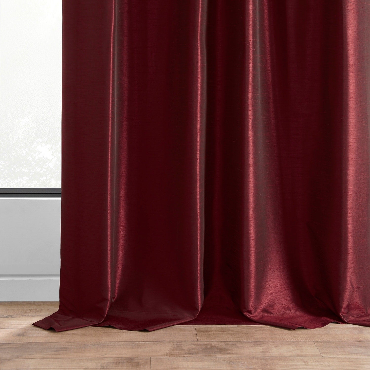 Exclusive Fabrics Textured Faux Dupioni Silk Thermal Blackout Curtains (1 Panel)