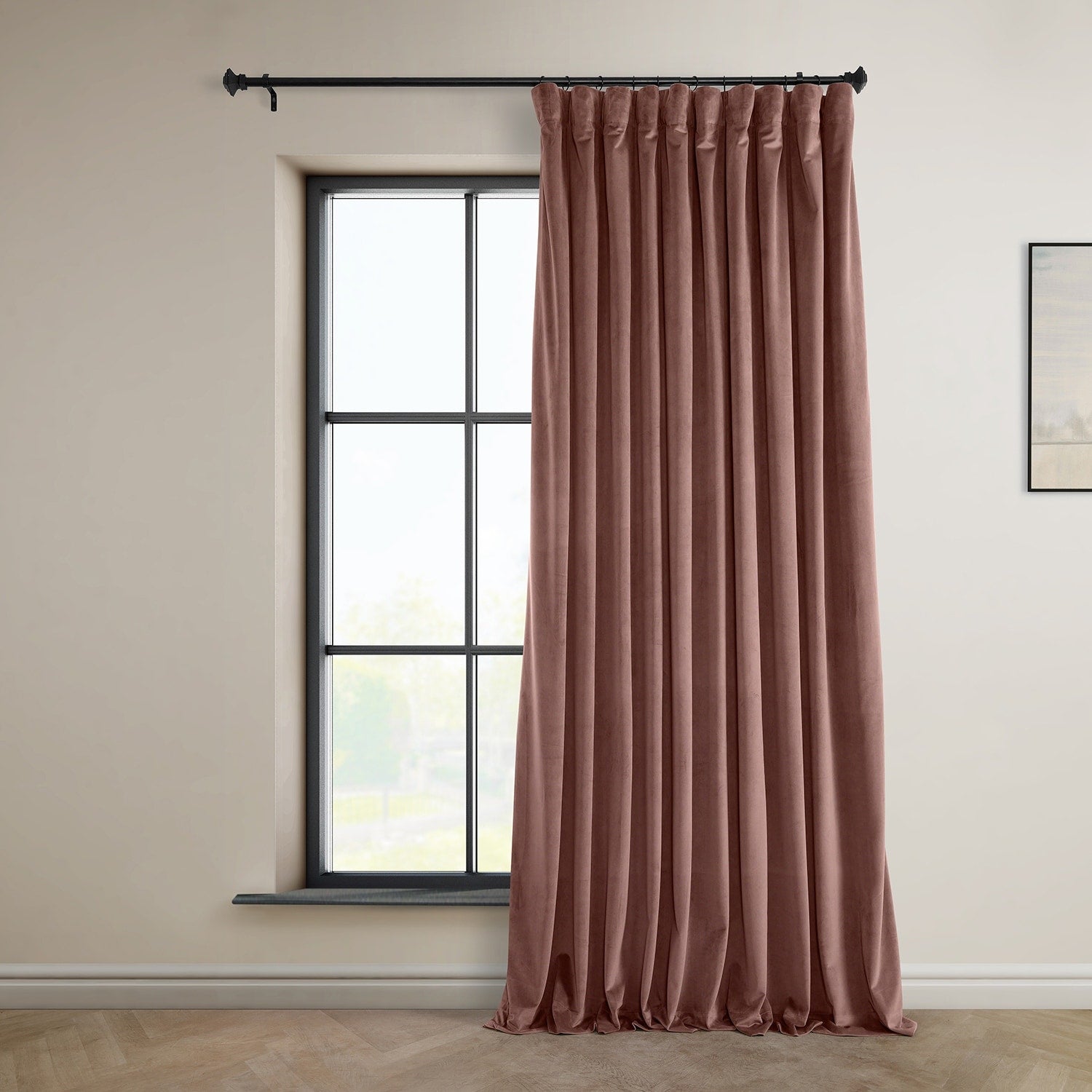 Exclusive Fabrics Heritage Plush Velvet Room Darkening Curtains (1 Panel) Luxury Velvet Curtains for Bedroom & Living Room.