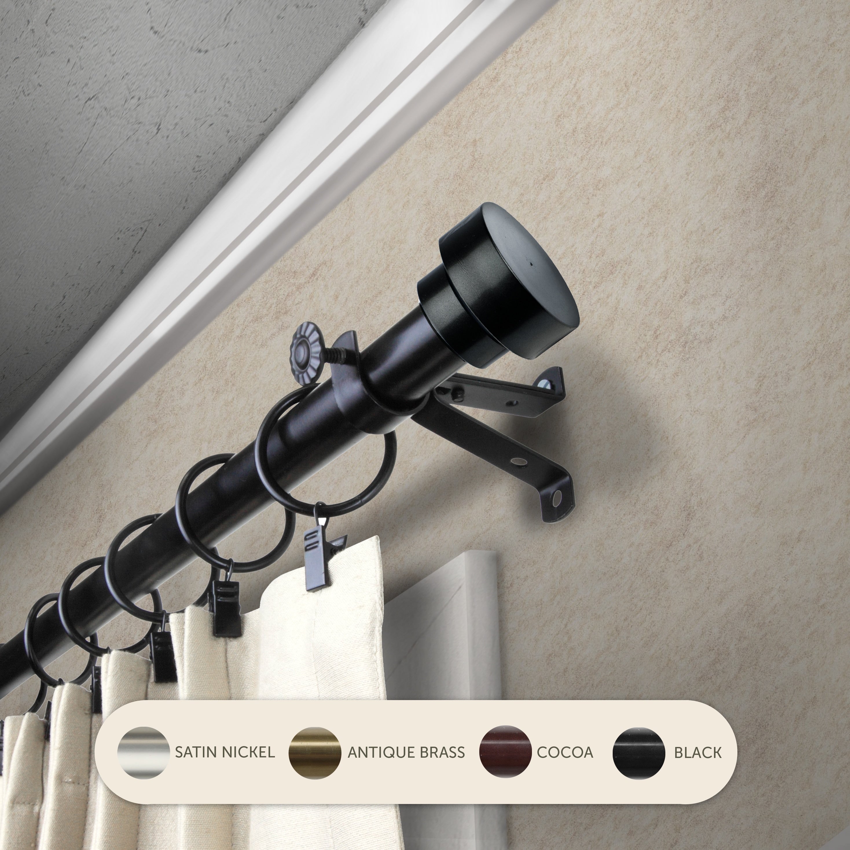 InStyleDesign Bowler Adjustable Curtain Rod