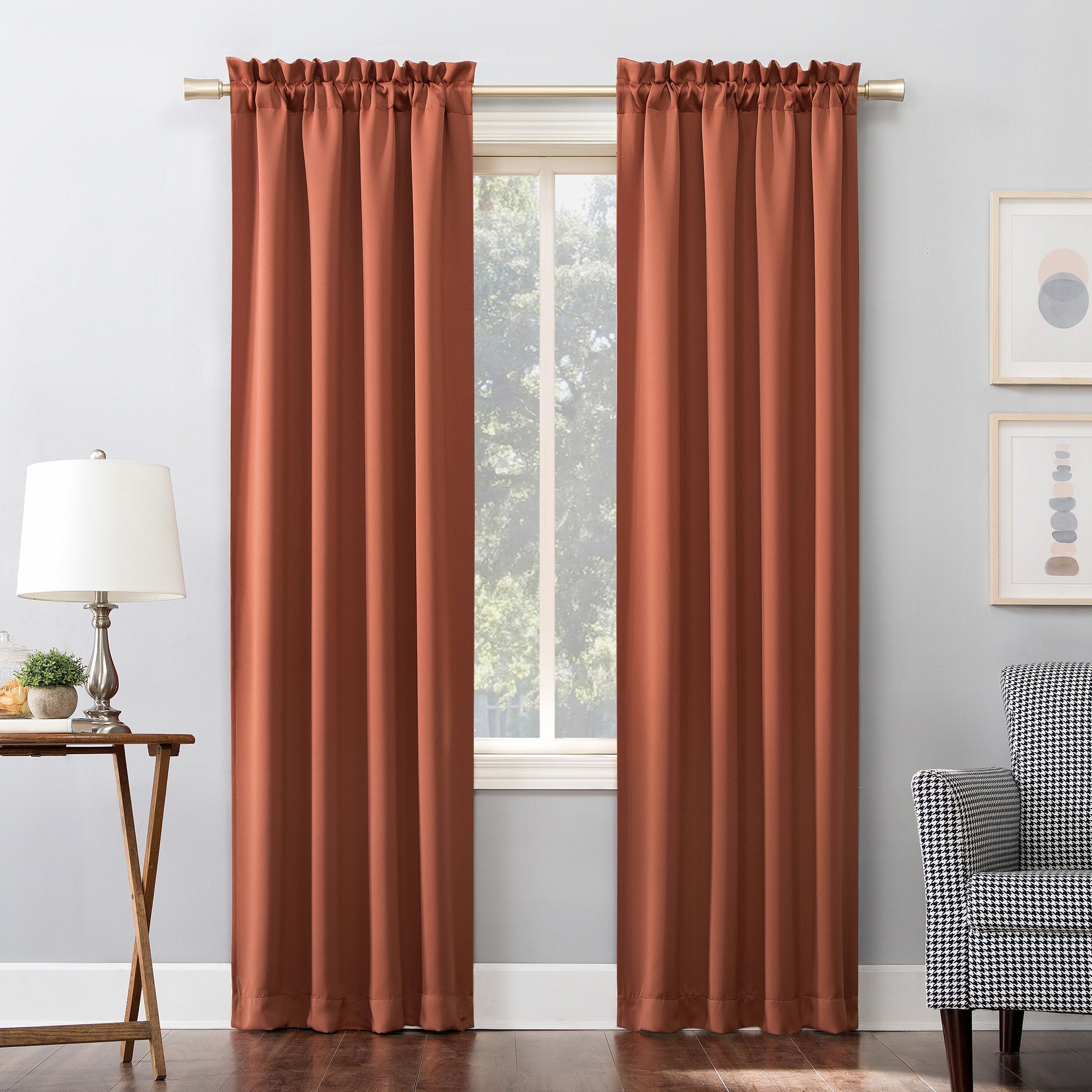 Sun Zero Hayden Energy Saving Blackout Rod Pocket 1-Piece Curtain Panel, Single Panel