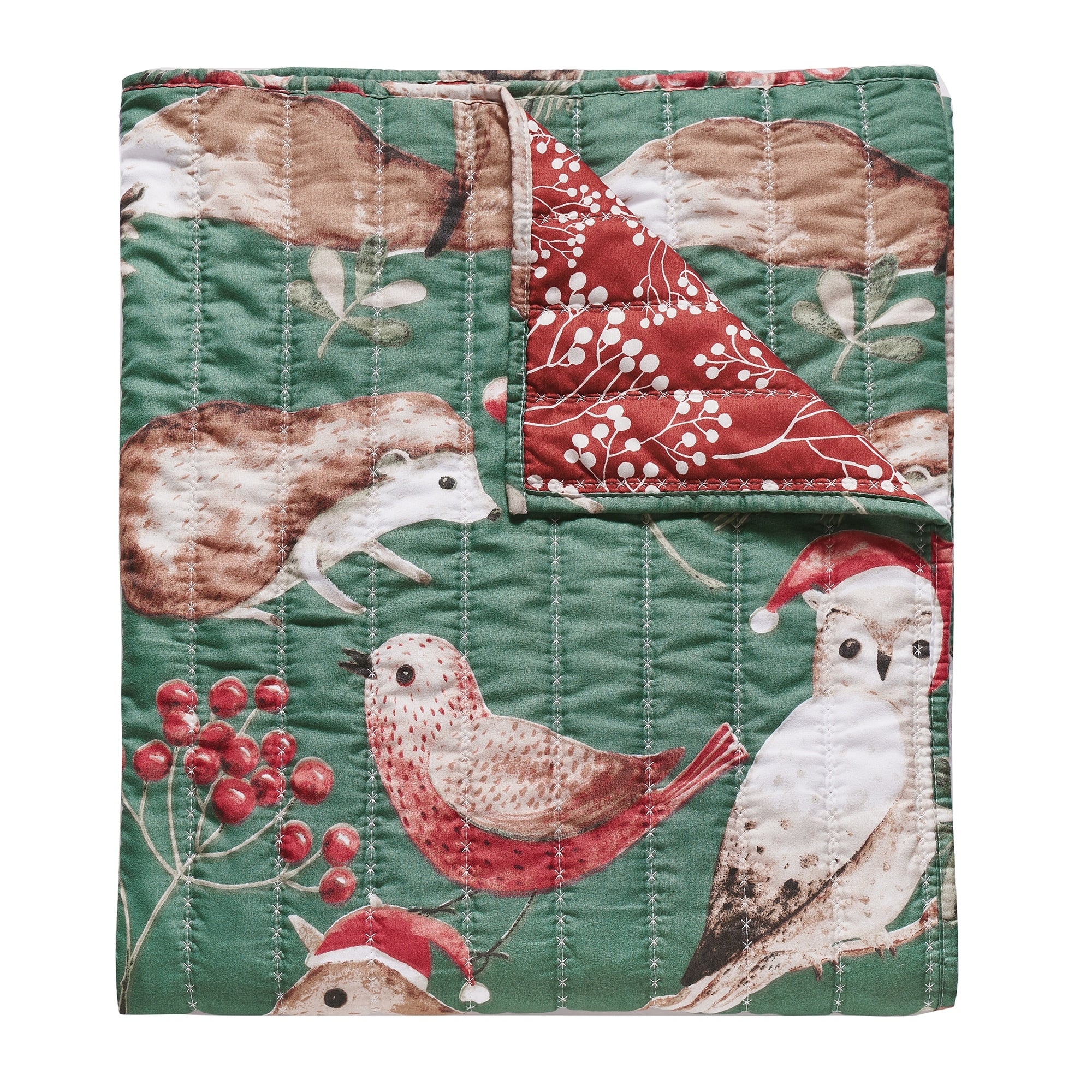 Porch & Den Morilon Forest Wildlife Quilted Throw