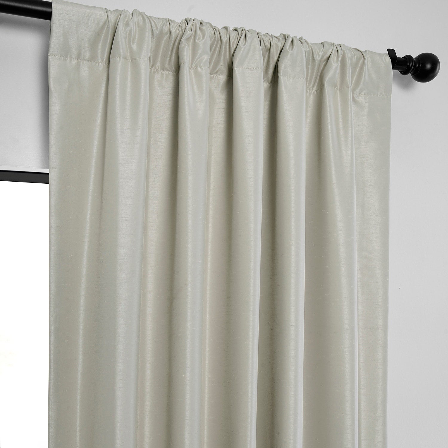 Exclusive Fabrics Textured Faux Dupioni Silk Thermal Blackout Curtains (1 Panel)