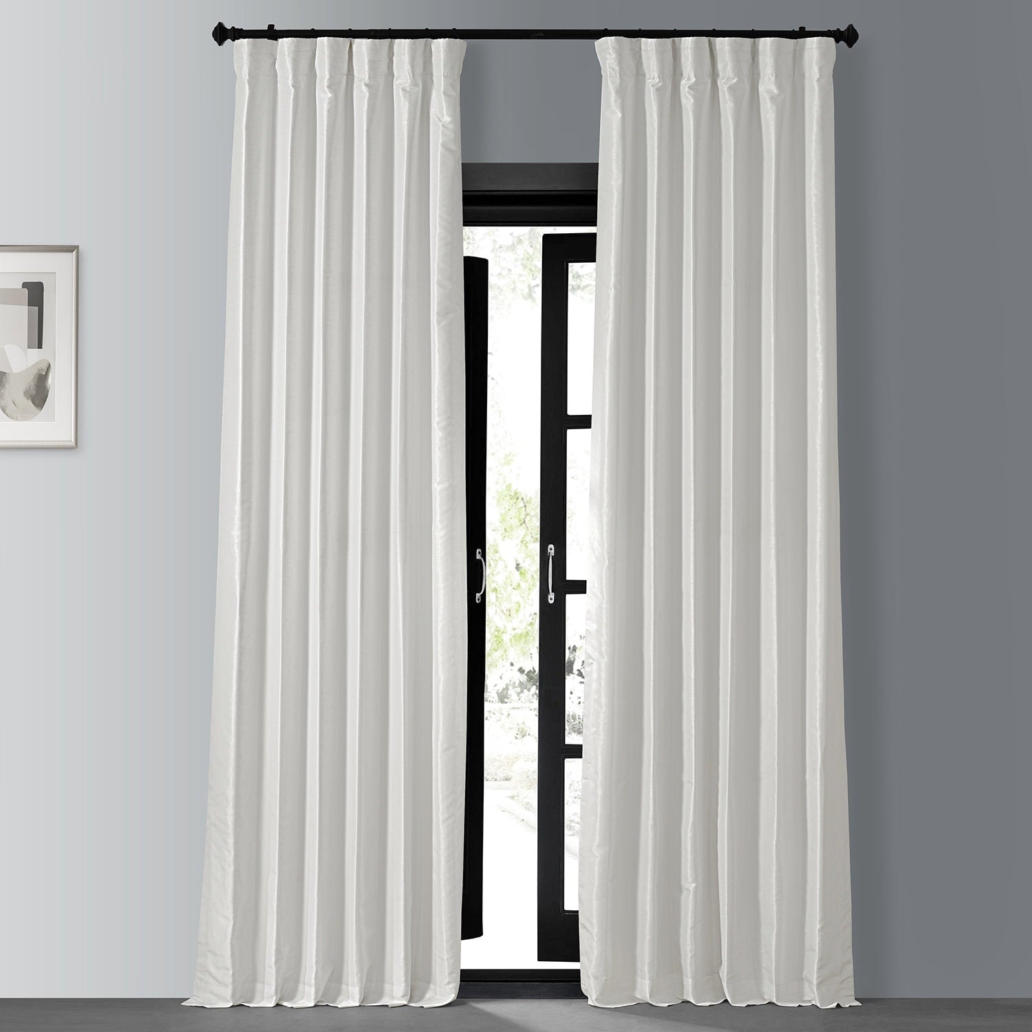 Exclusive Fabrics Textured Faux Dupioni Silk Thermal Blackout Curtains (1 Panel)