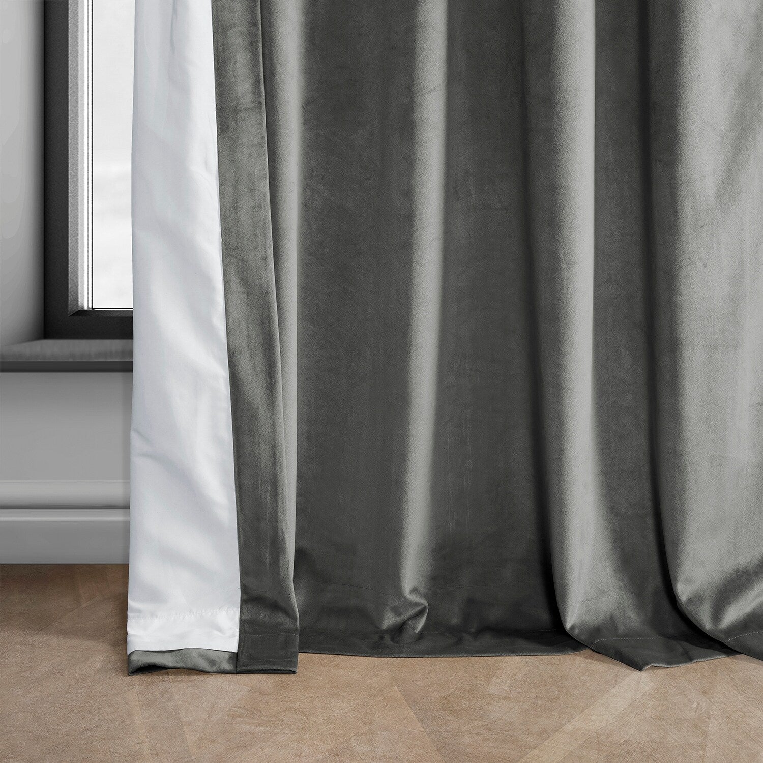 Exclusive Fabrics Heritage Plush Velvet Room Darkening Curtains (1 Panel) Luxury Velvet Curtains for Bedroom & Living Room.