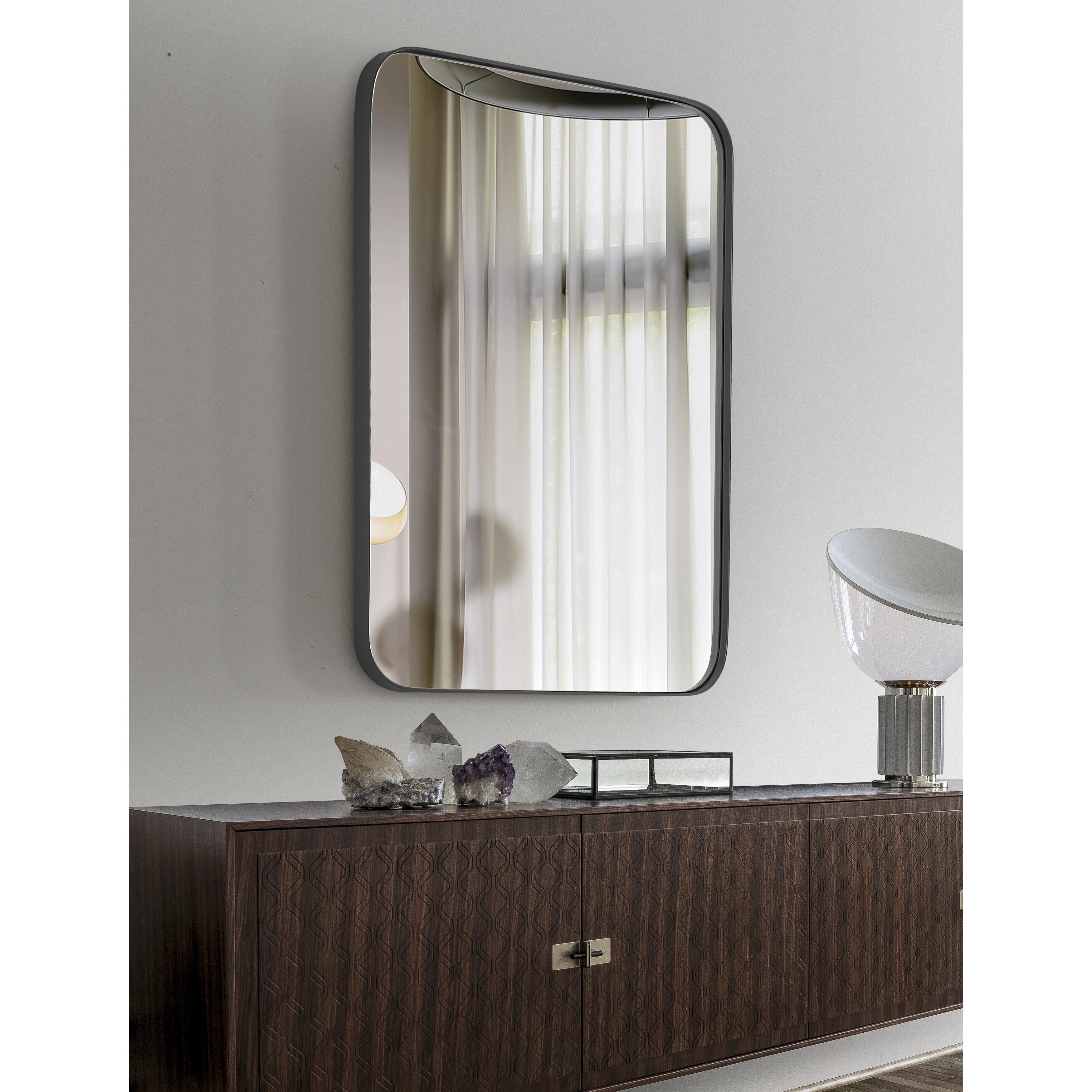 STAR Black Rectangular Wall and Bathroom Mirror - 24x36 Inches