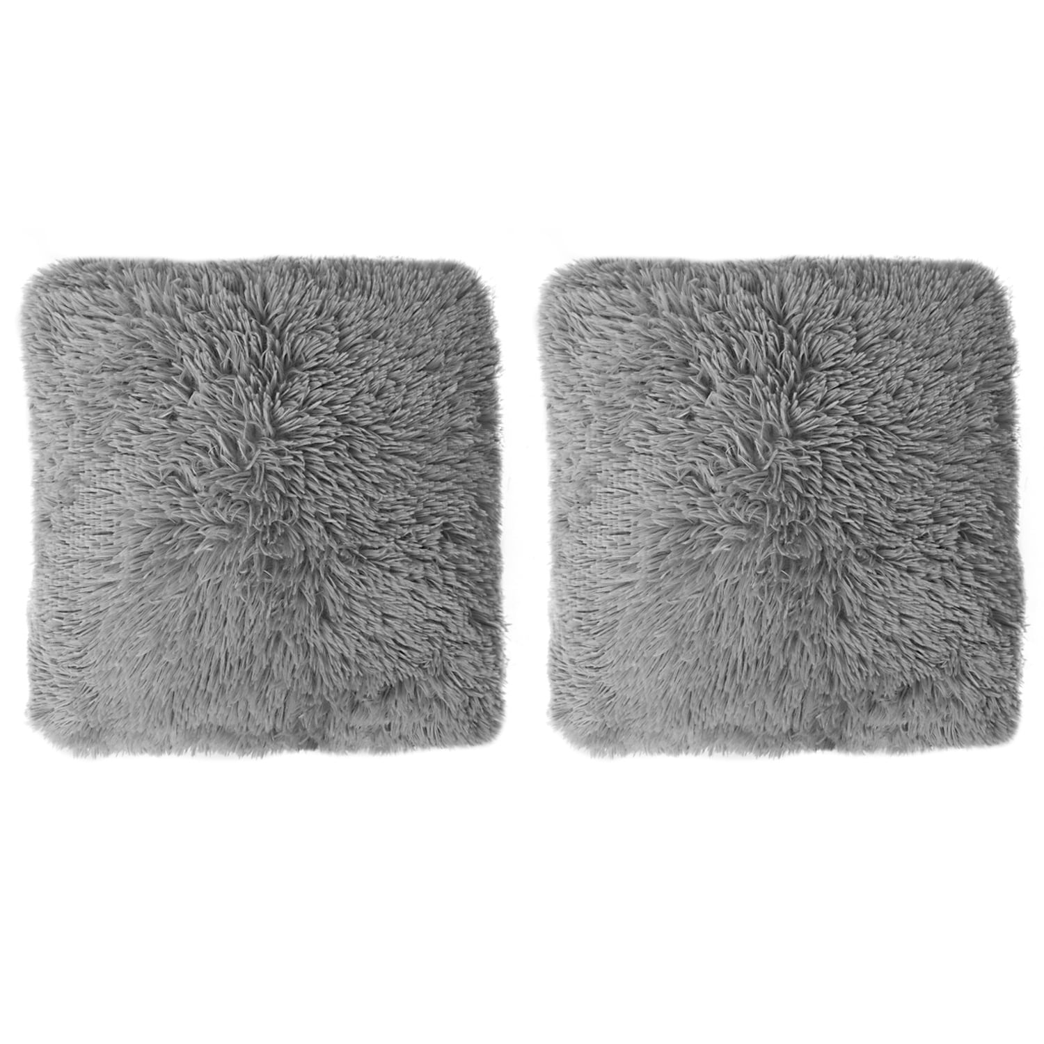 Faux Fur Decorative 18-inch Throw Pillows (Set of 2)