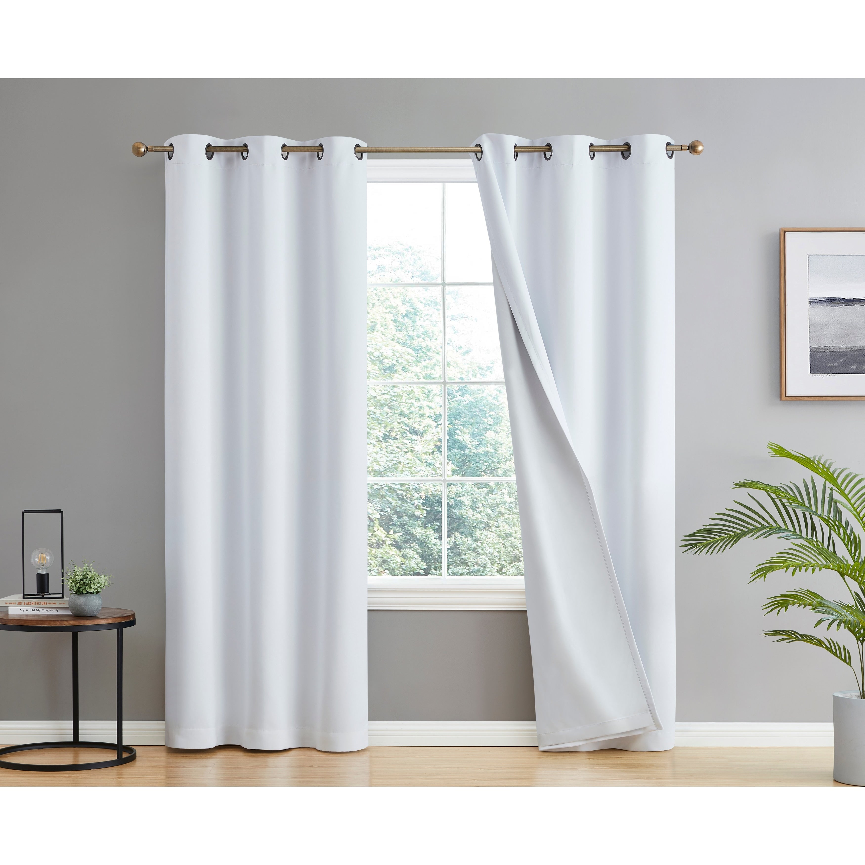 Dakota Complete Blackout Drapery Heavy Thermal Insulated Efficient Window Curtain Grommet Panels, 2 Panels