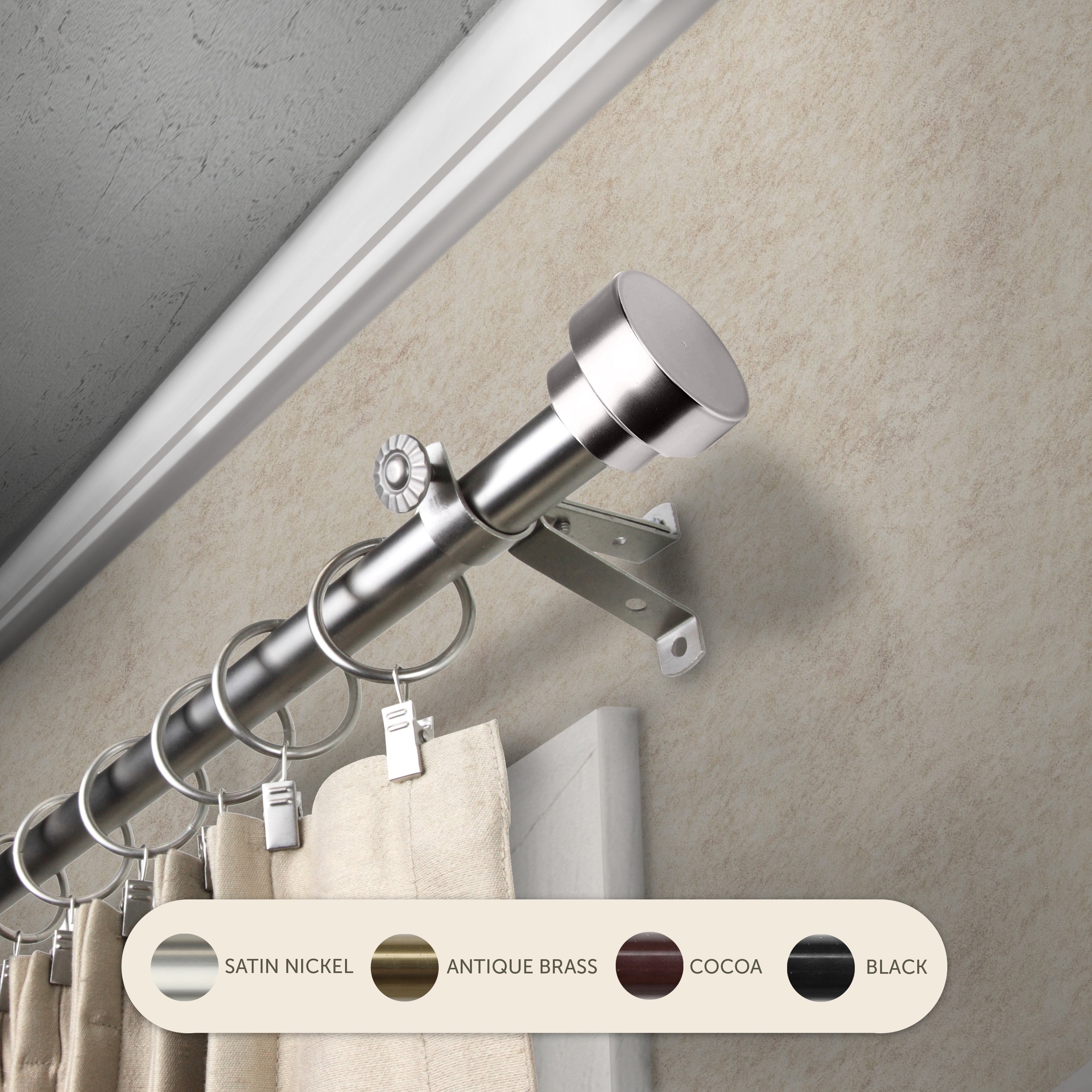 InStyleDesign Bowler Adjustable Curtain Rod