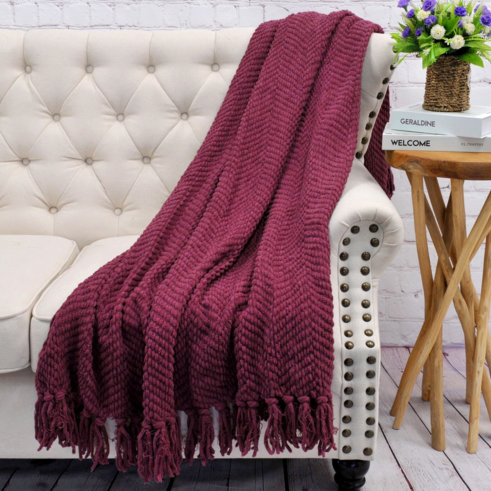 Knitted Tweed Couch Throw