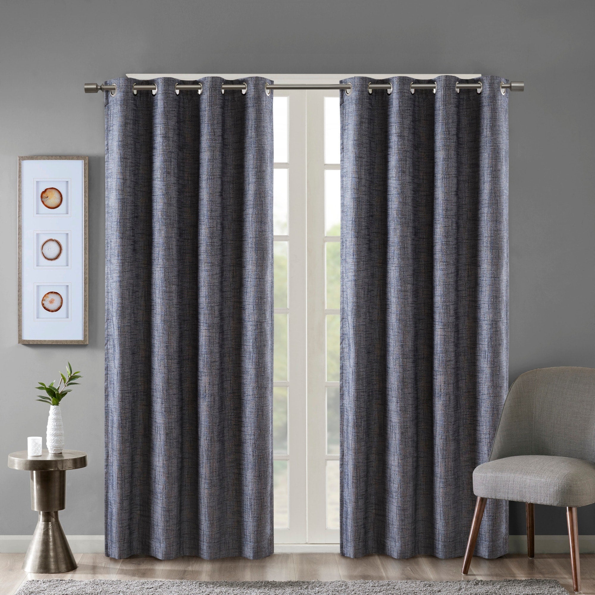 Arlie Printed Heathered Blackout Single Window Curtain Panel by SunSmart