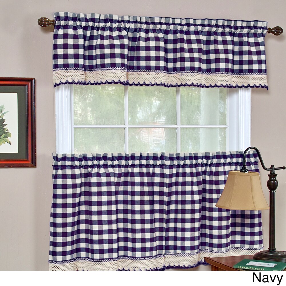 Achim Buffalo Checkered 2-piece Tier Curtain Set