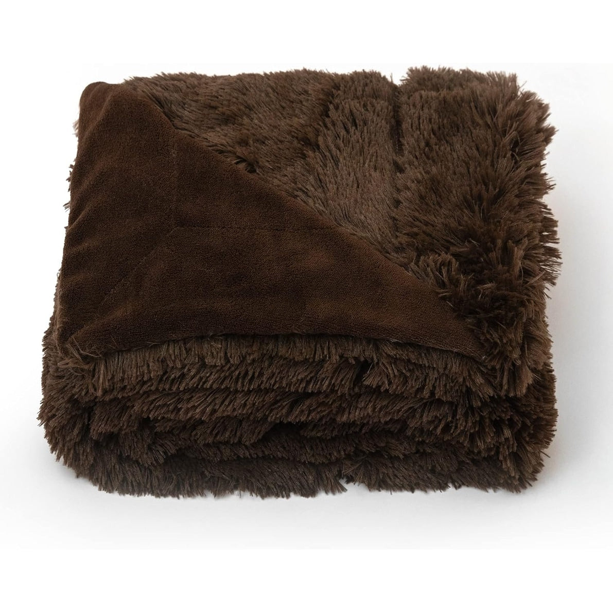 Cheer Collection Reversible Faux Fur Accent Throw Blanket