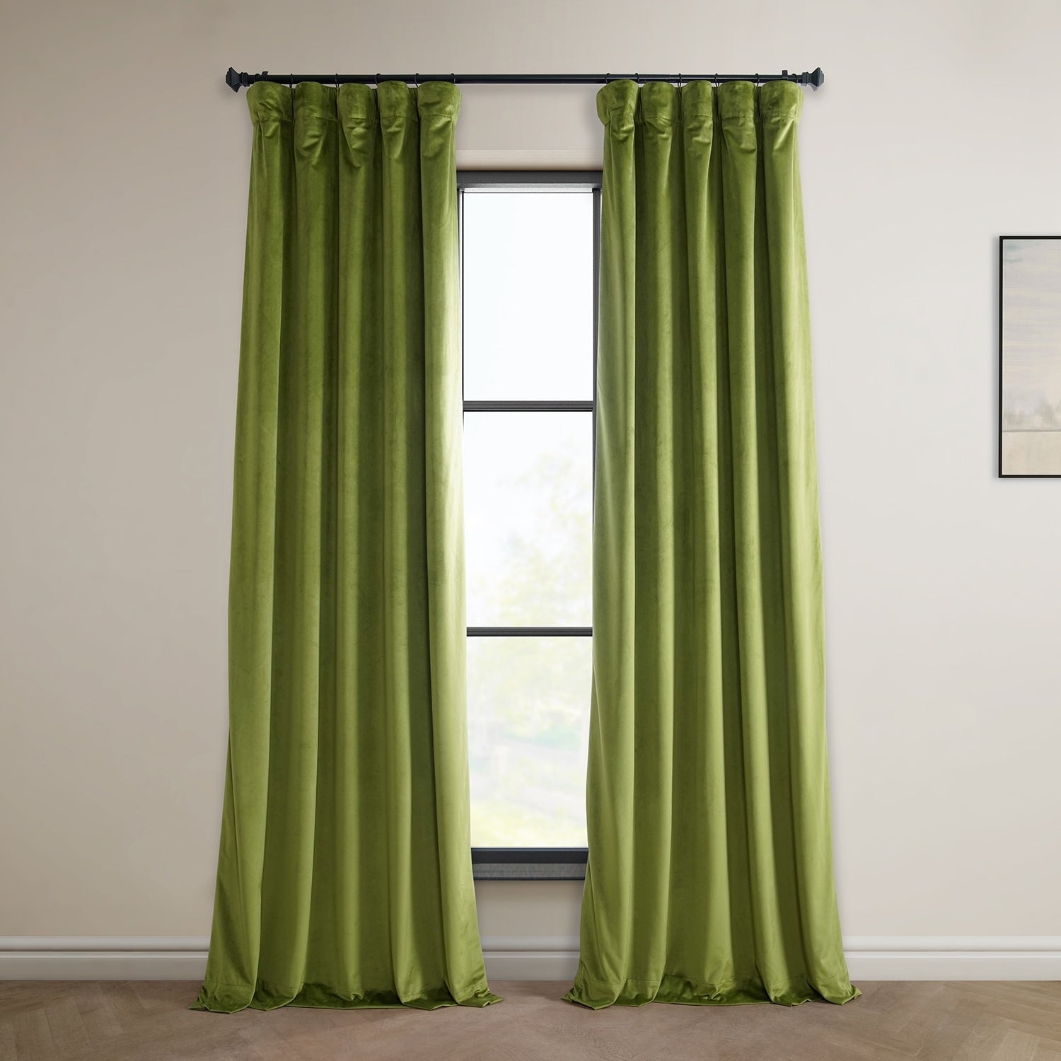 Exclusive Fabrics Heritage Plush Velvet Room Darkening Curtains (1 Panel) Luxury Velvet Curtains for Bedroom & Living Room.