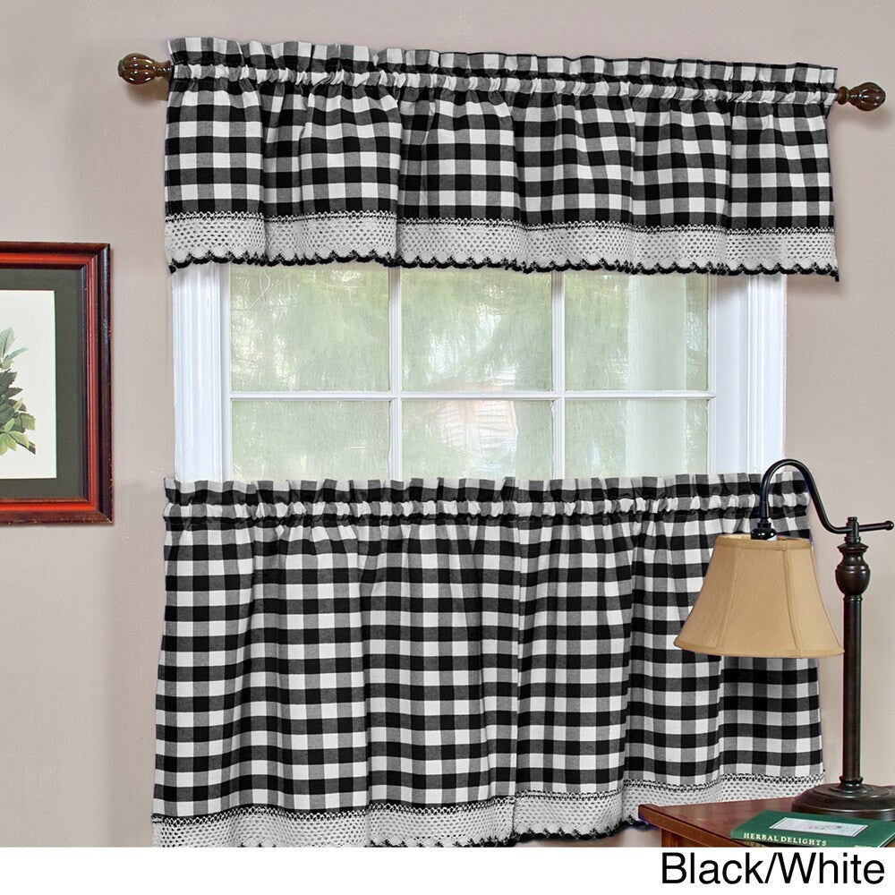 Achim Buffalo Checkered 2-piece Tier Curtain Set