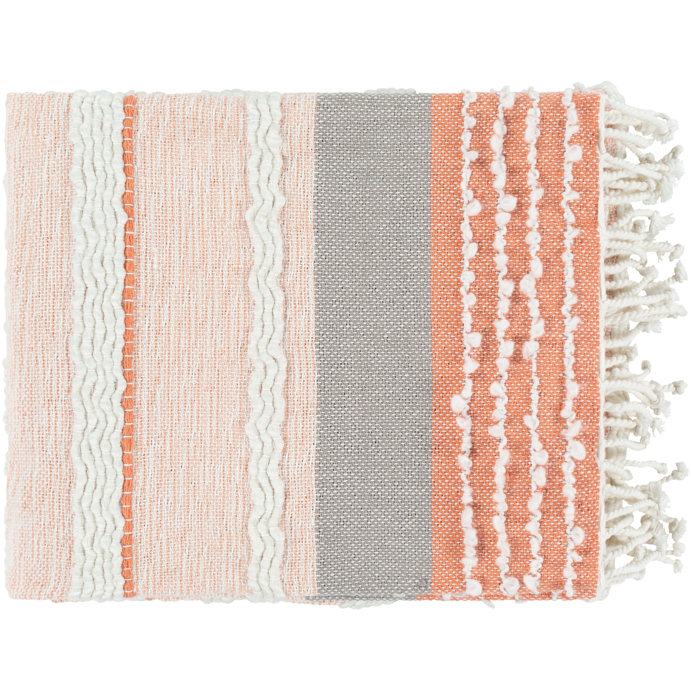 Livabliss Nita Coastal Hand-woven Blended Cotton Throw