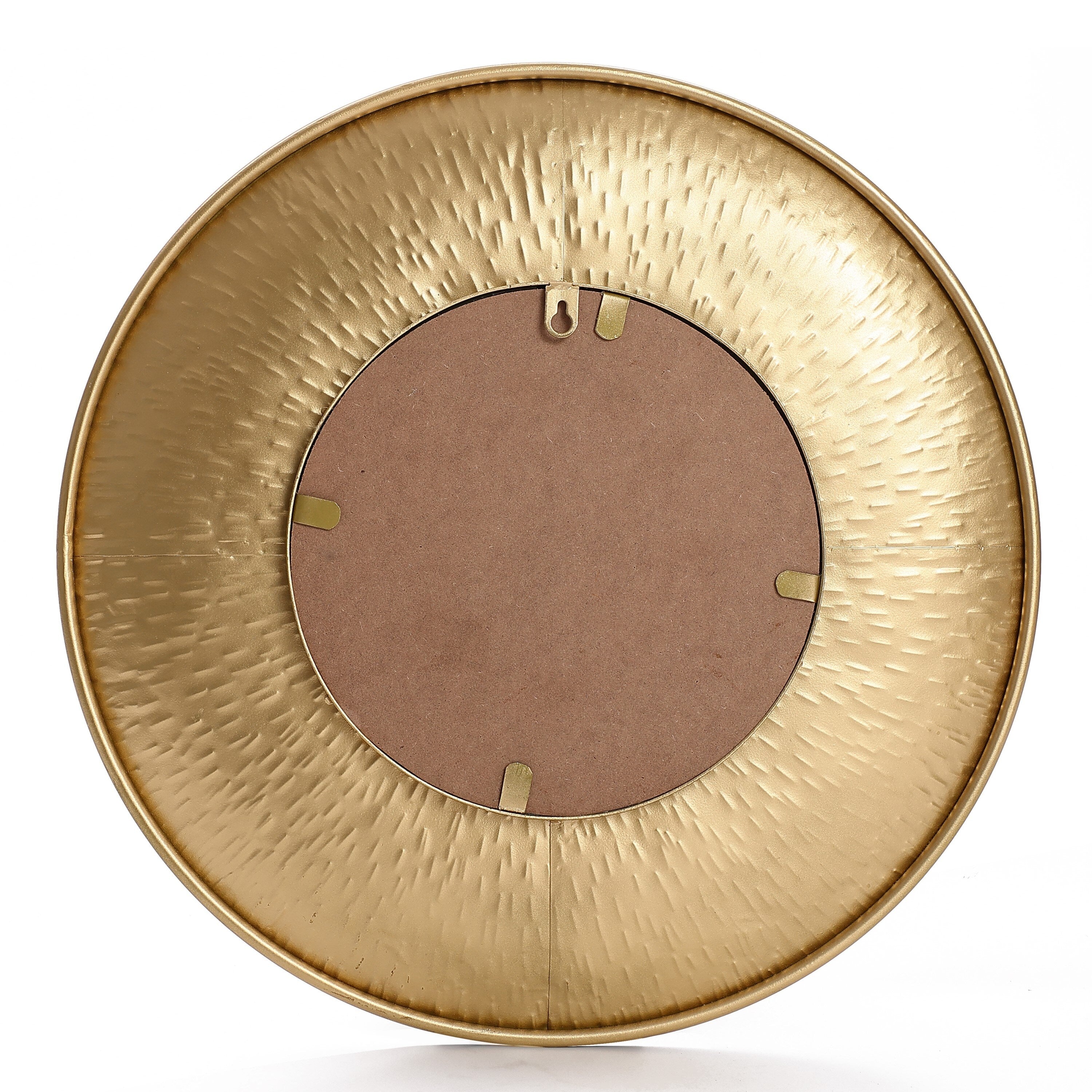 3-Piece Gold Metal Round Wall Mirror Set - 22.25 Diameter x 2.36 D