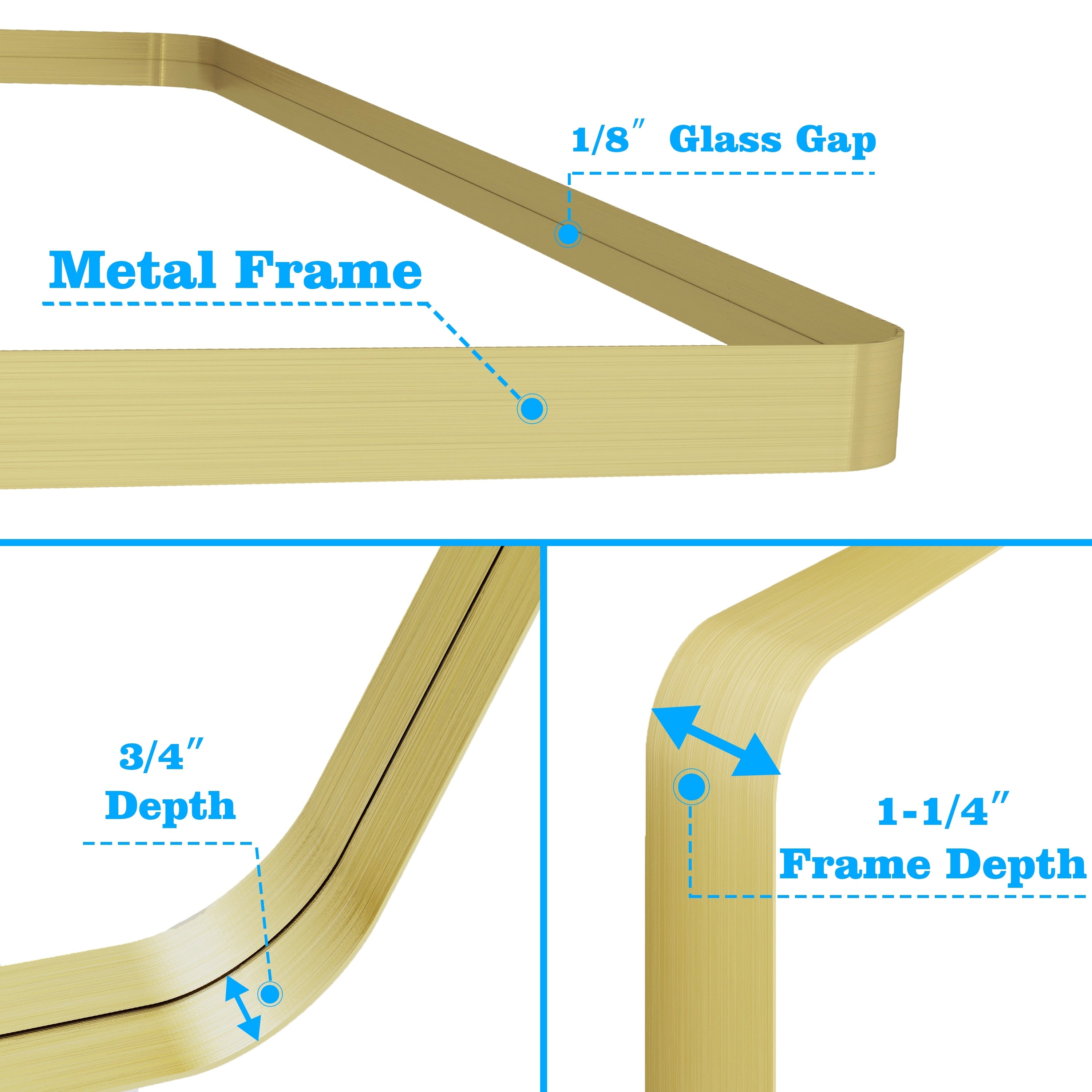 Framed Wall Mounted Bathroom Vanity Mirror