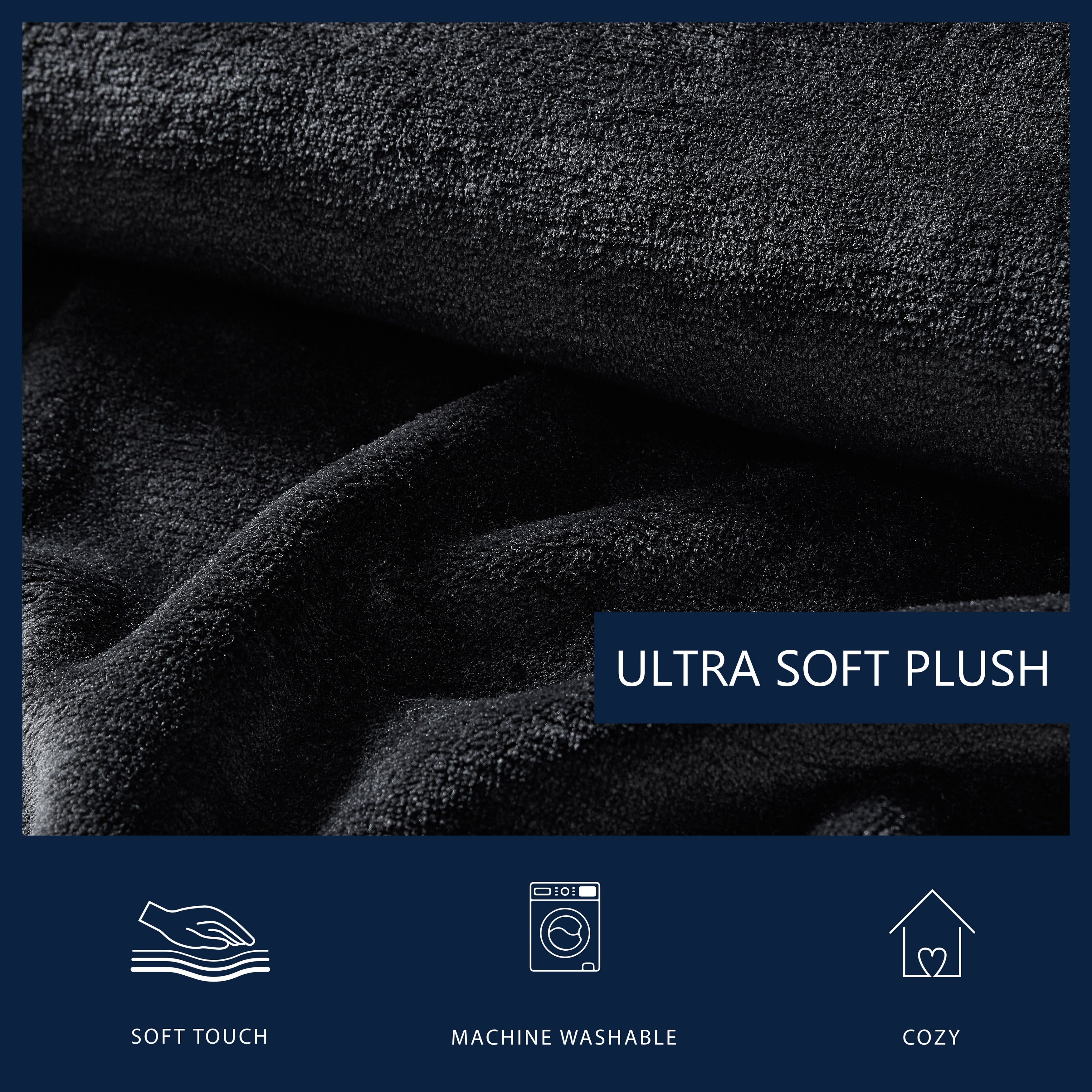 Nautica Solid Ultra Soft Plush Fleece Bed Blanket