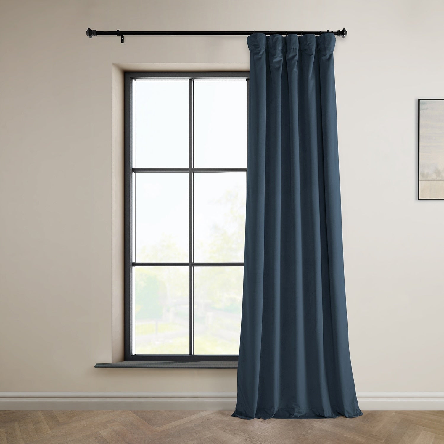 Exclusive Fabrics Heritage Plush Velvet Room Darkening Curtains (1 Panel) Luxury Velvet Curtains for Bedroom & Living Room.