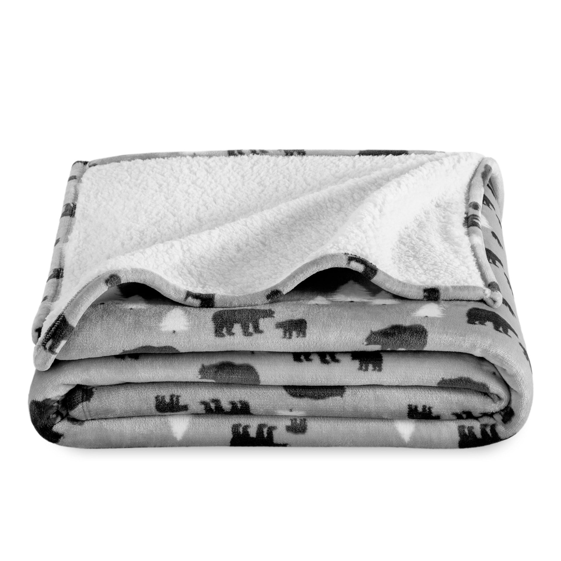 Bare Home Sherpa Fleece Blanket - Reversible Plush Bed Blanket