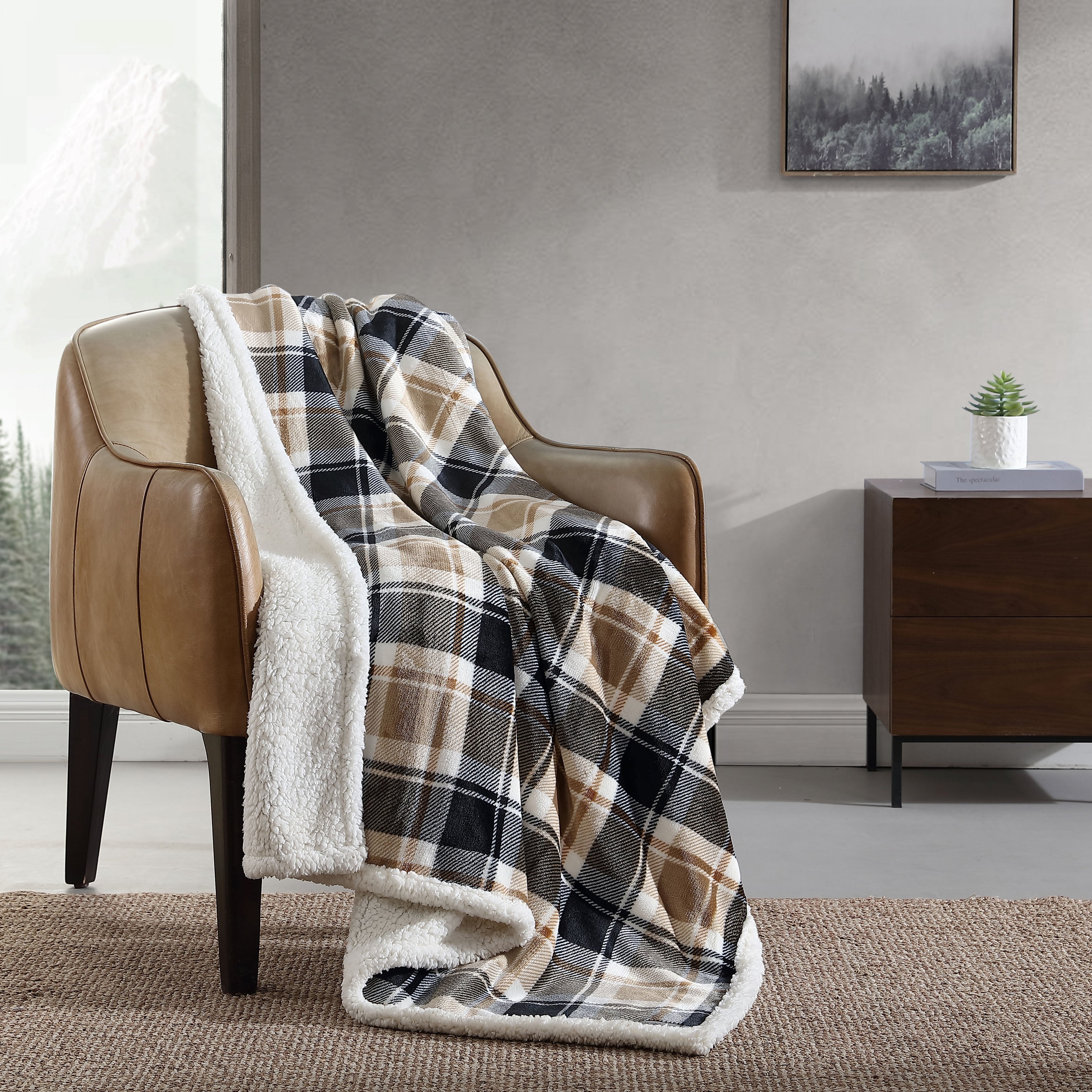 Eddie Bauer Ultra Plush Super Soft & Cozy- Reversible Throw Blankets