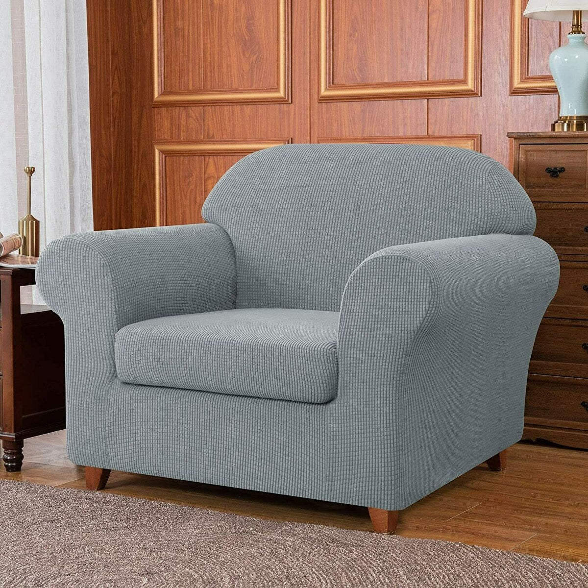 Subrtex 2 Piece Armchair Slipcover Stretch Spandex Furniture Protector