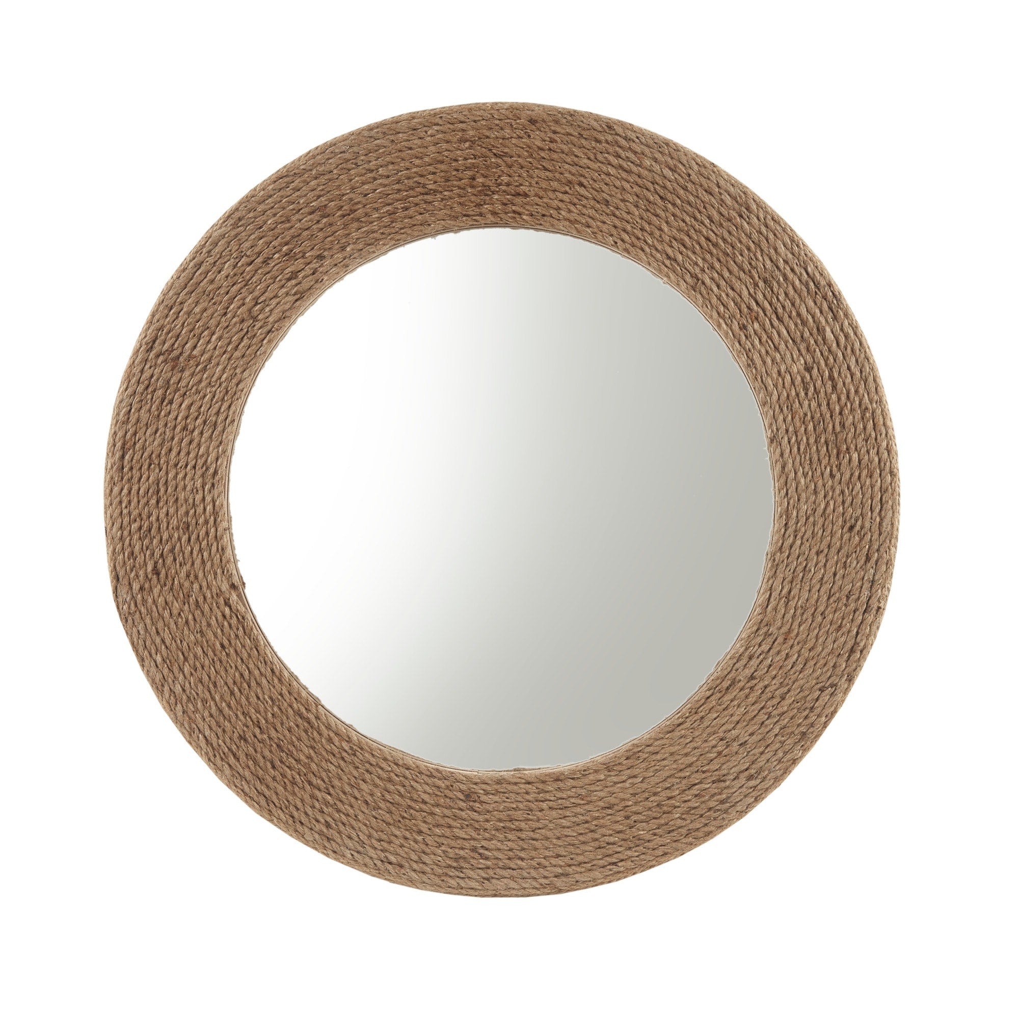 Madison Park Cove Natural Jute Rope Round Wall Mirror 26