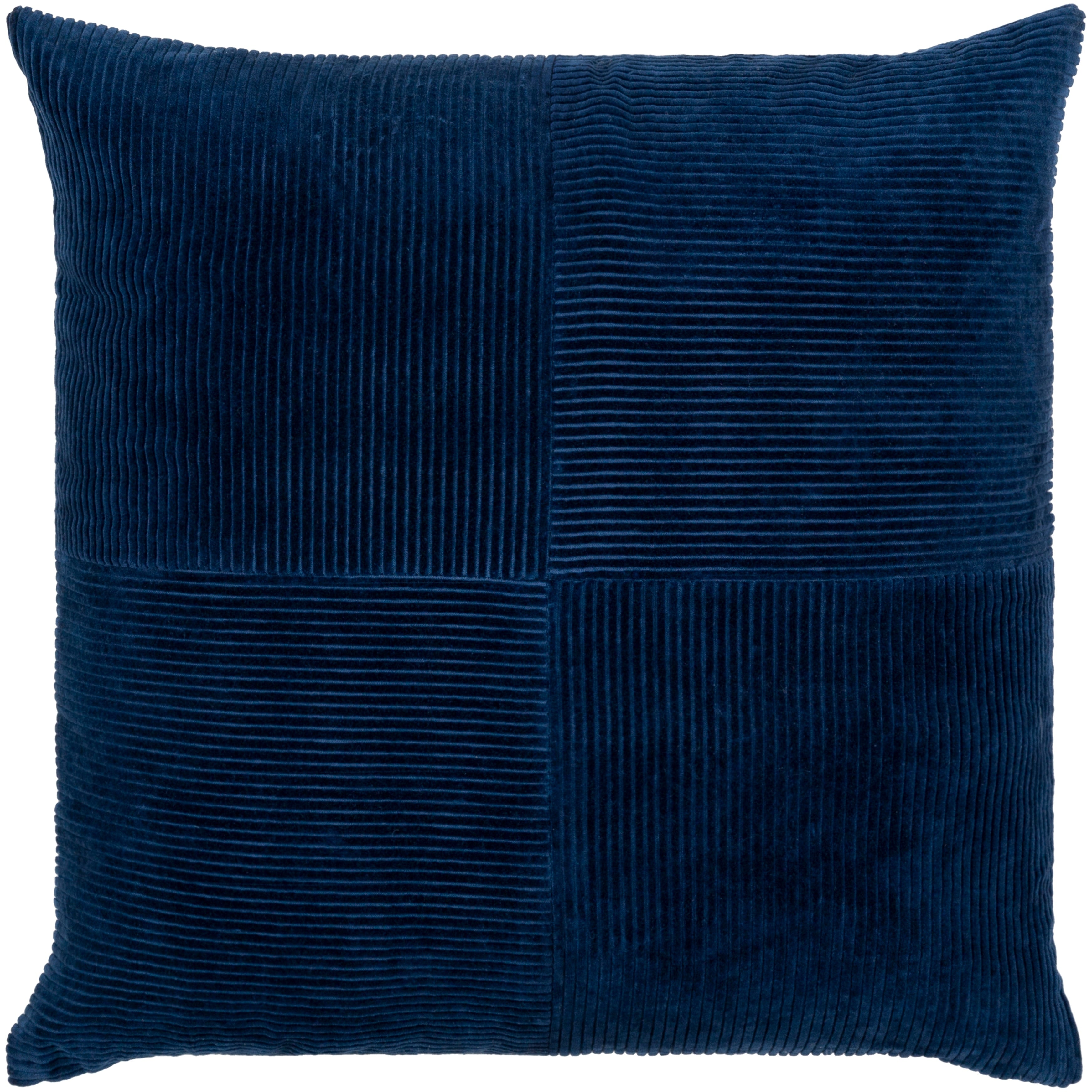 Livabliss Erica Simple Soft Blocked Corduroy Throw Pillow