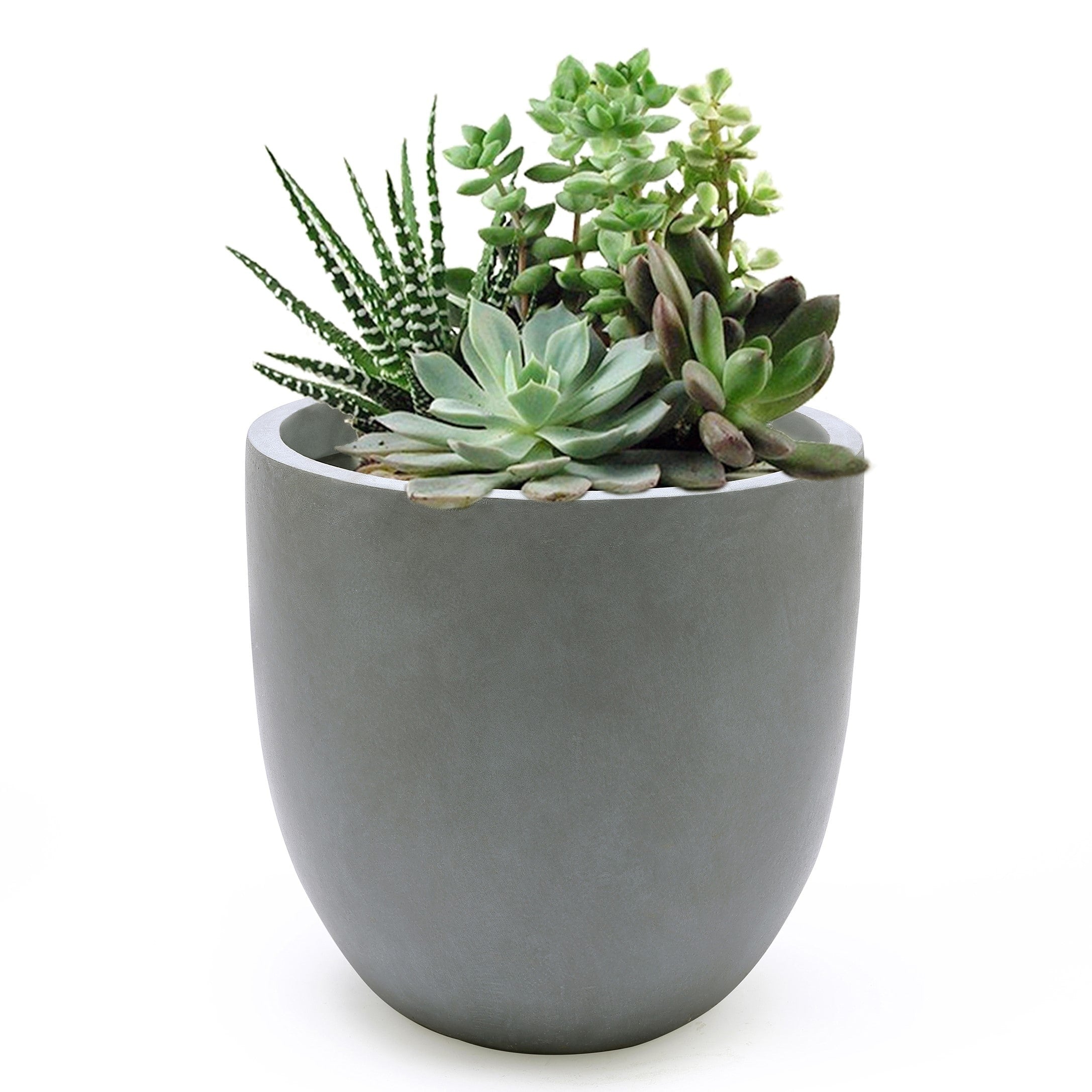 Tapered Round MgO Planter, Indoor and Outdoor