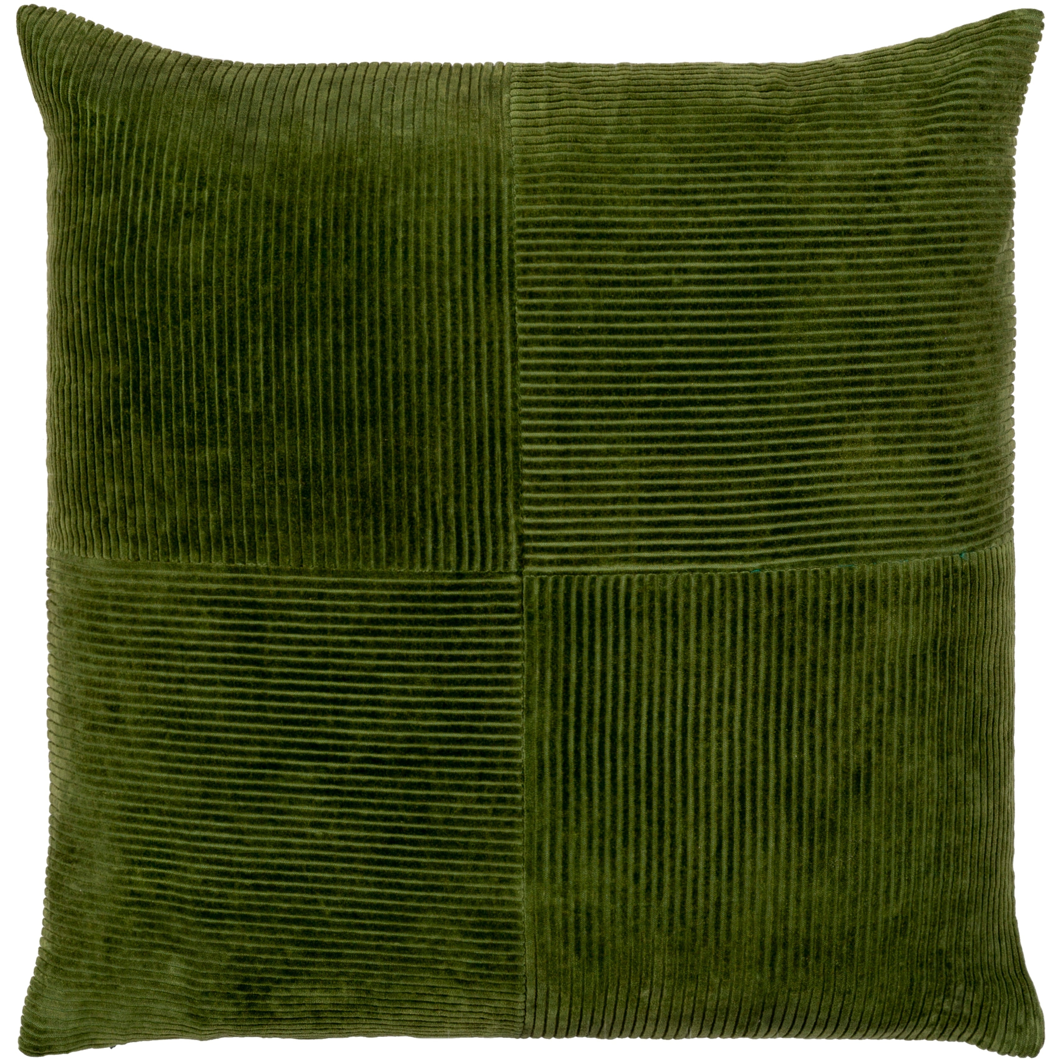 Livabliss Erica Simple Soft Blocked Corduroy Throw Pillow