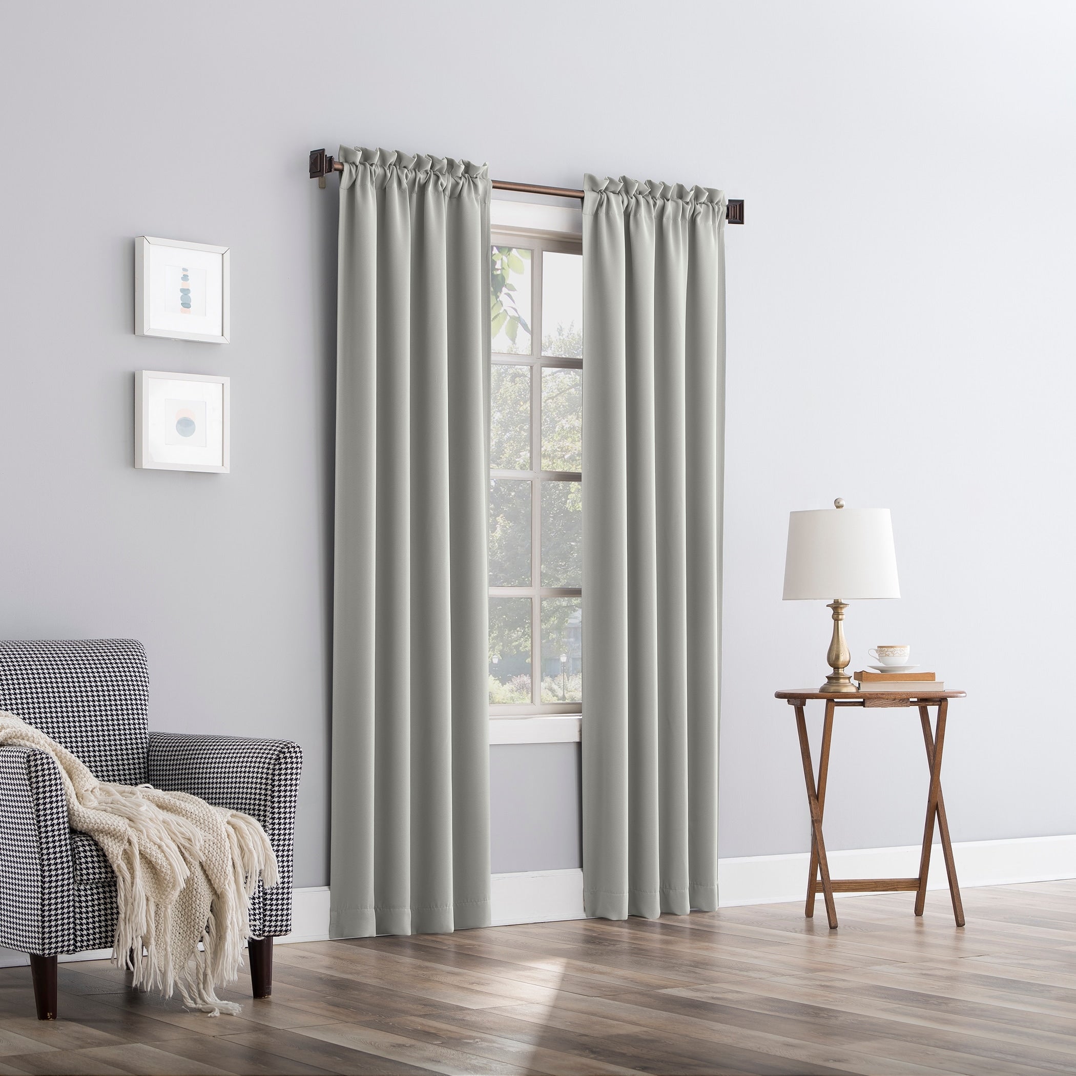 Sun Zero Hayden Energy Saving Blackout Rod Pocket 1-Piece Curtain Panel, Single Panel