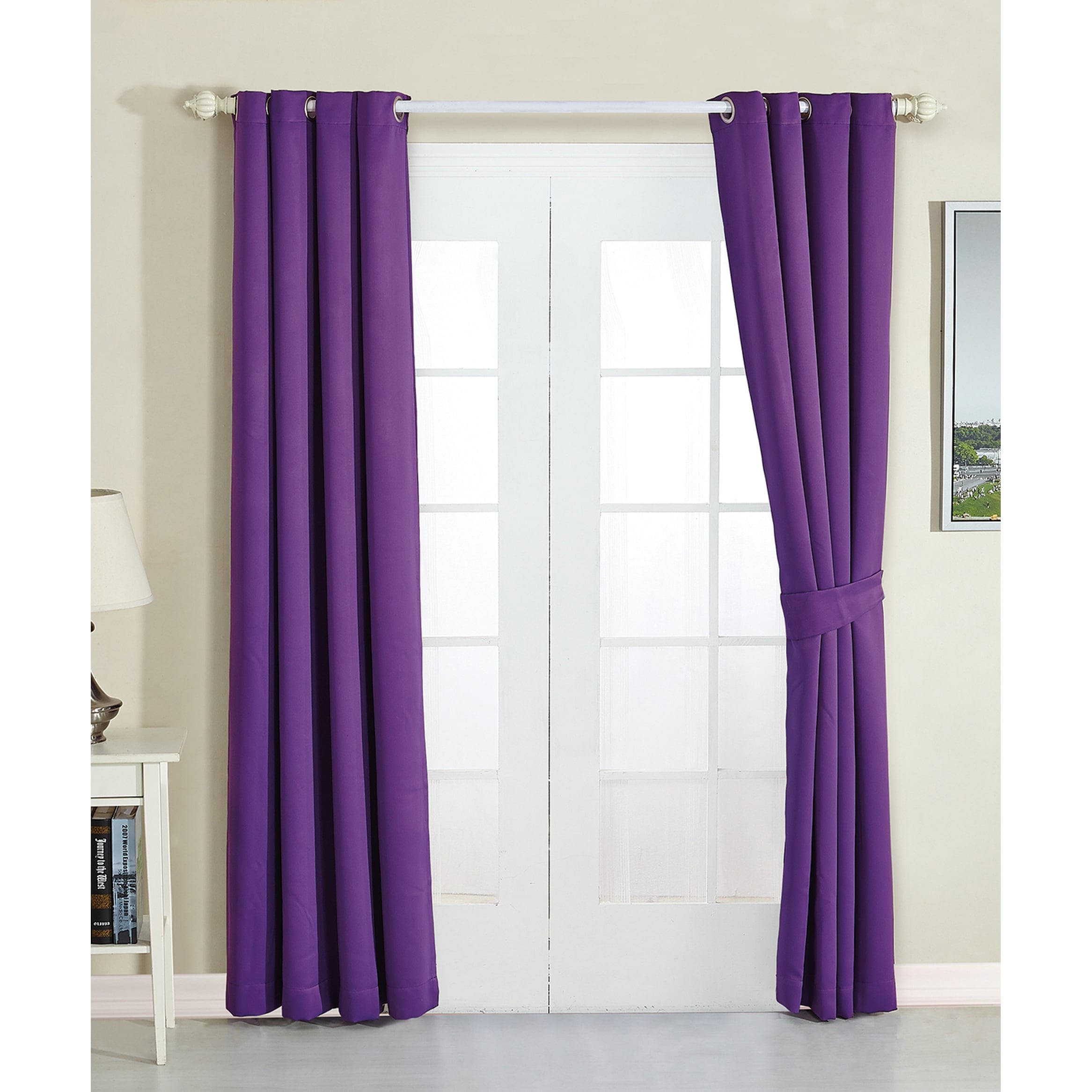 Blackout Window Panel Curtain Set (2 Panels and 2 matching Tie Backs)