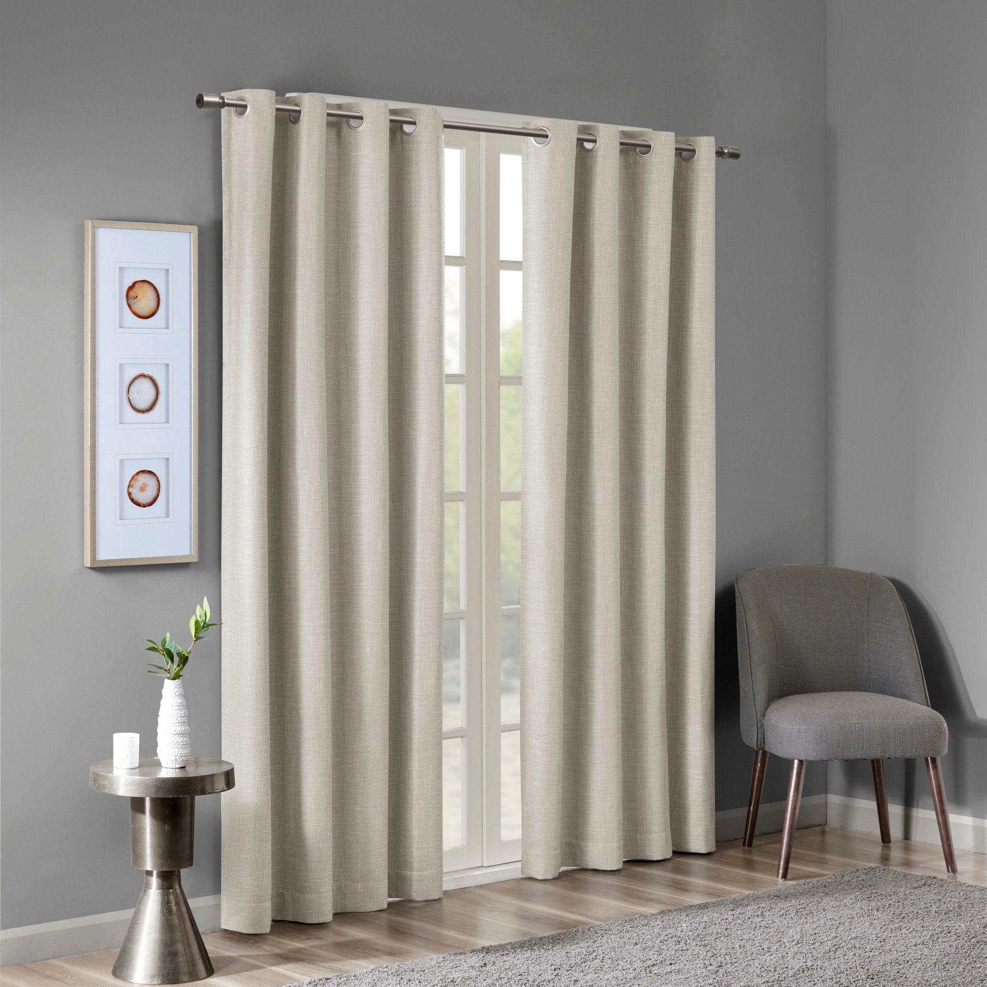 Arlie Printed Heathered Blackout Single Window Curtain Panel by SunSmart