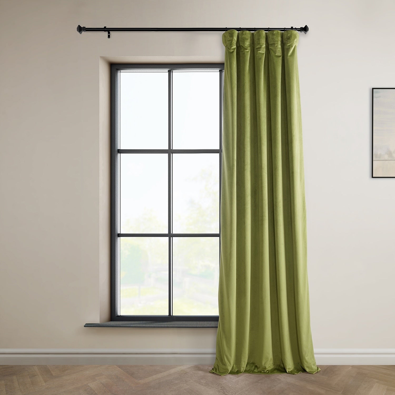 Exclusive Fabrics Heritage Plush Velvet Room Darkening Curtains (1 Panel) Luxury Velvet Curtains for Bedroom & Living Room.