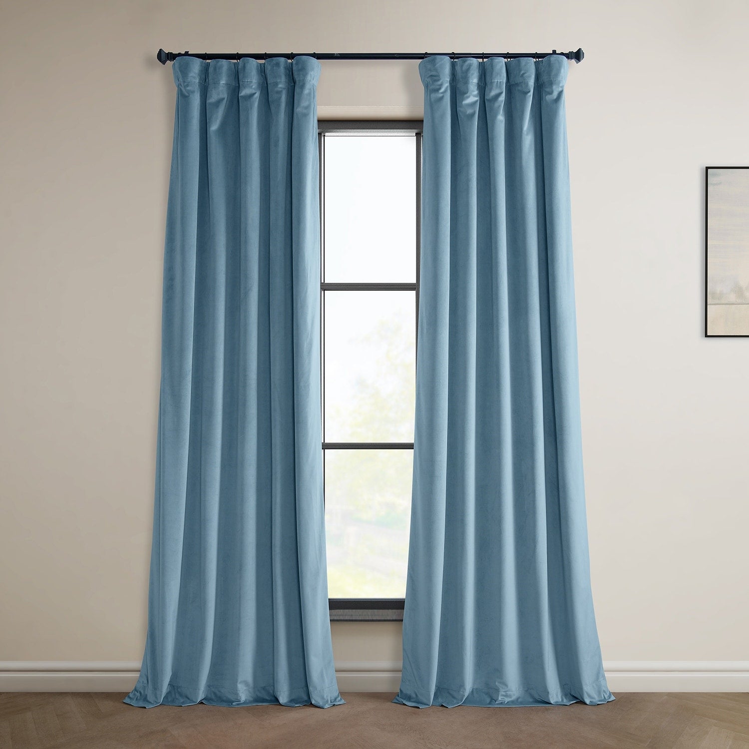 Exclusive Fabrics Heritage Plush Velvet Room Darkening Curtains (1 Panel) Luxury Velvet Curtains for Bedroom & Living Room.