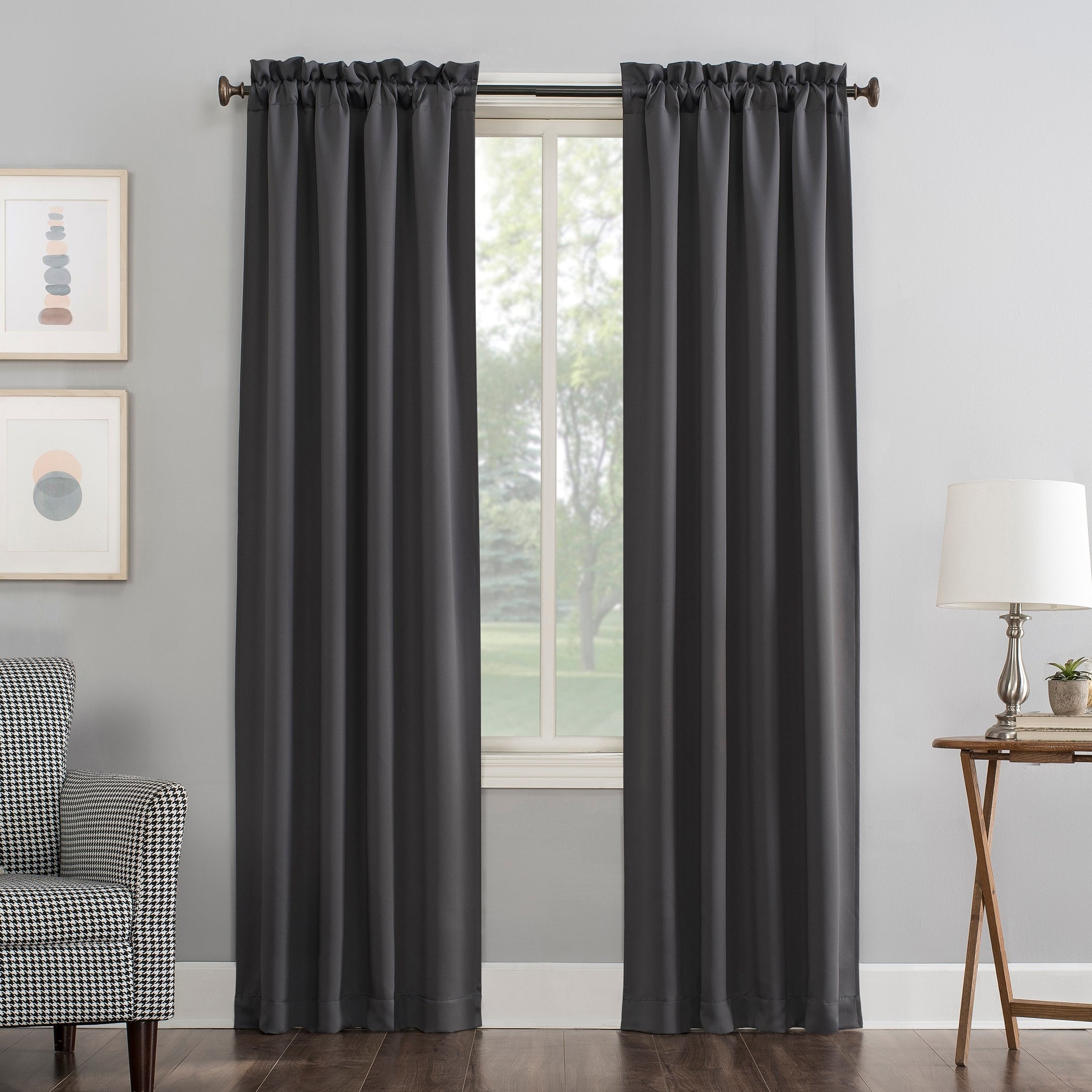 Sun Zero Hayden Energy Saving Blackout Rod Pocket 1-Piece Curtain Panel, Single Panel