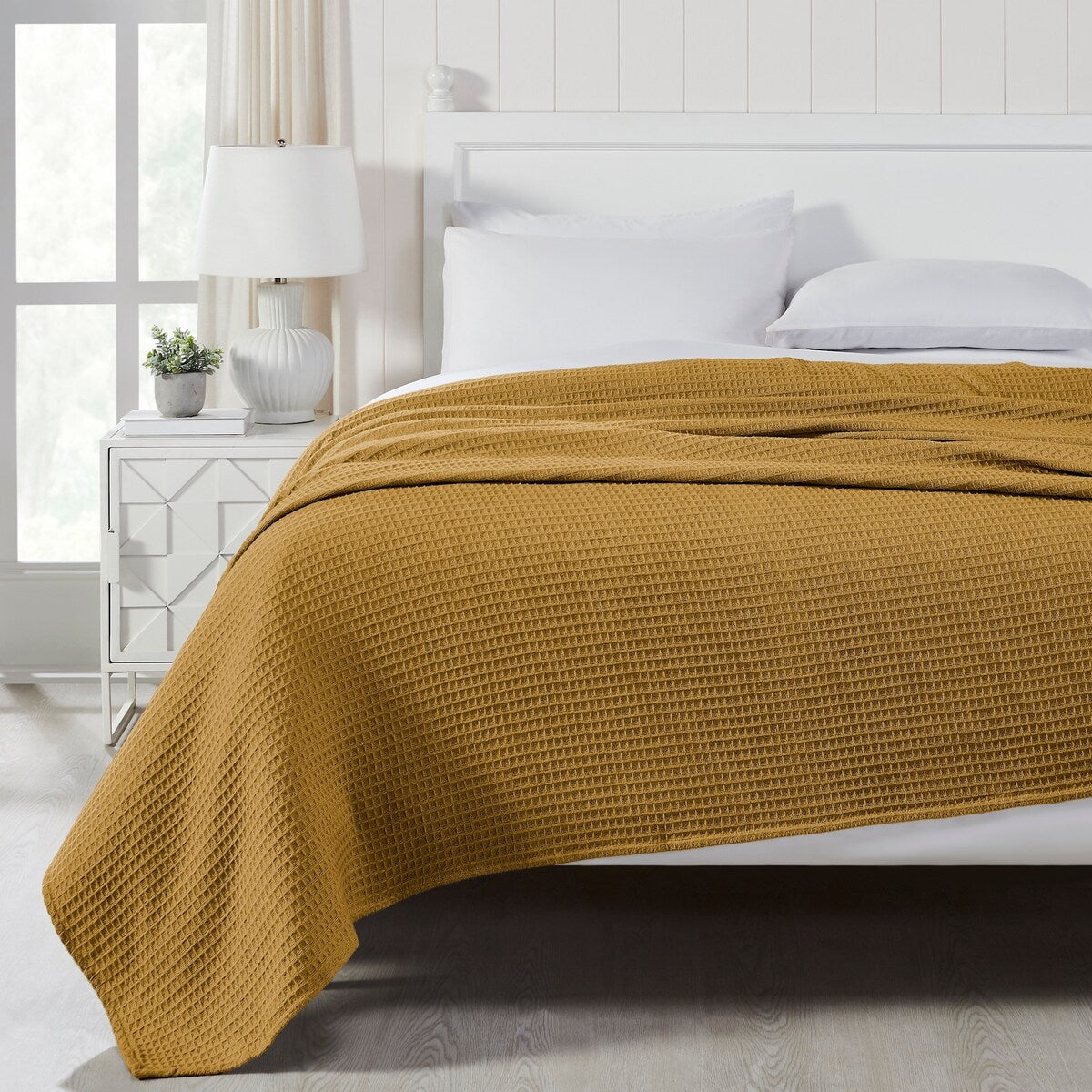 Modern Threads 100-Percent Cotton Waffle Thermal Blanket