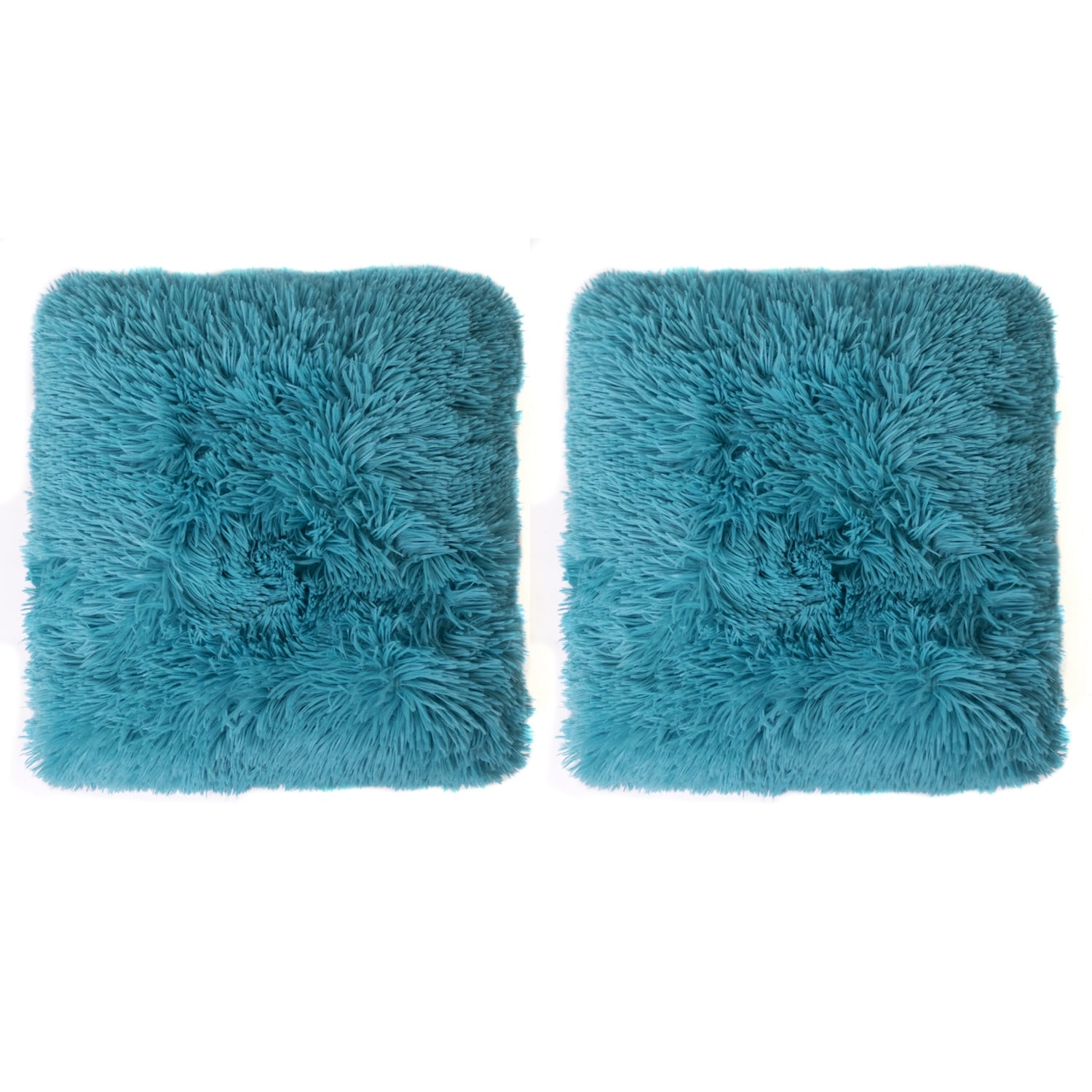 Faux Fur Decorative 18-inch Throw Pillows (Set of 2)