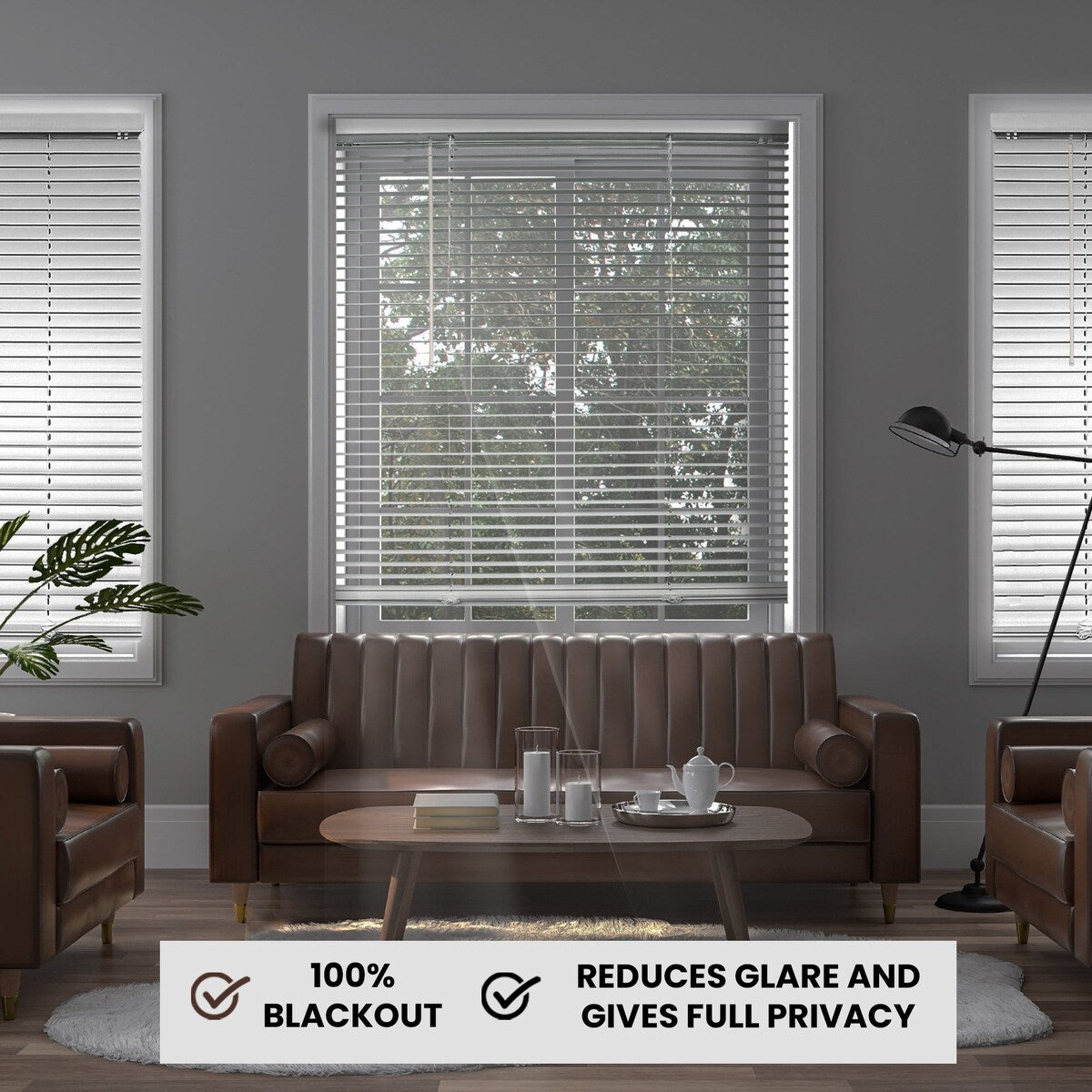 CHICOLOGY Cordless 1-Inch Vinyl Mini Blinds, Blackout