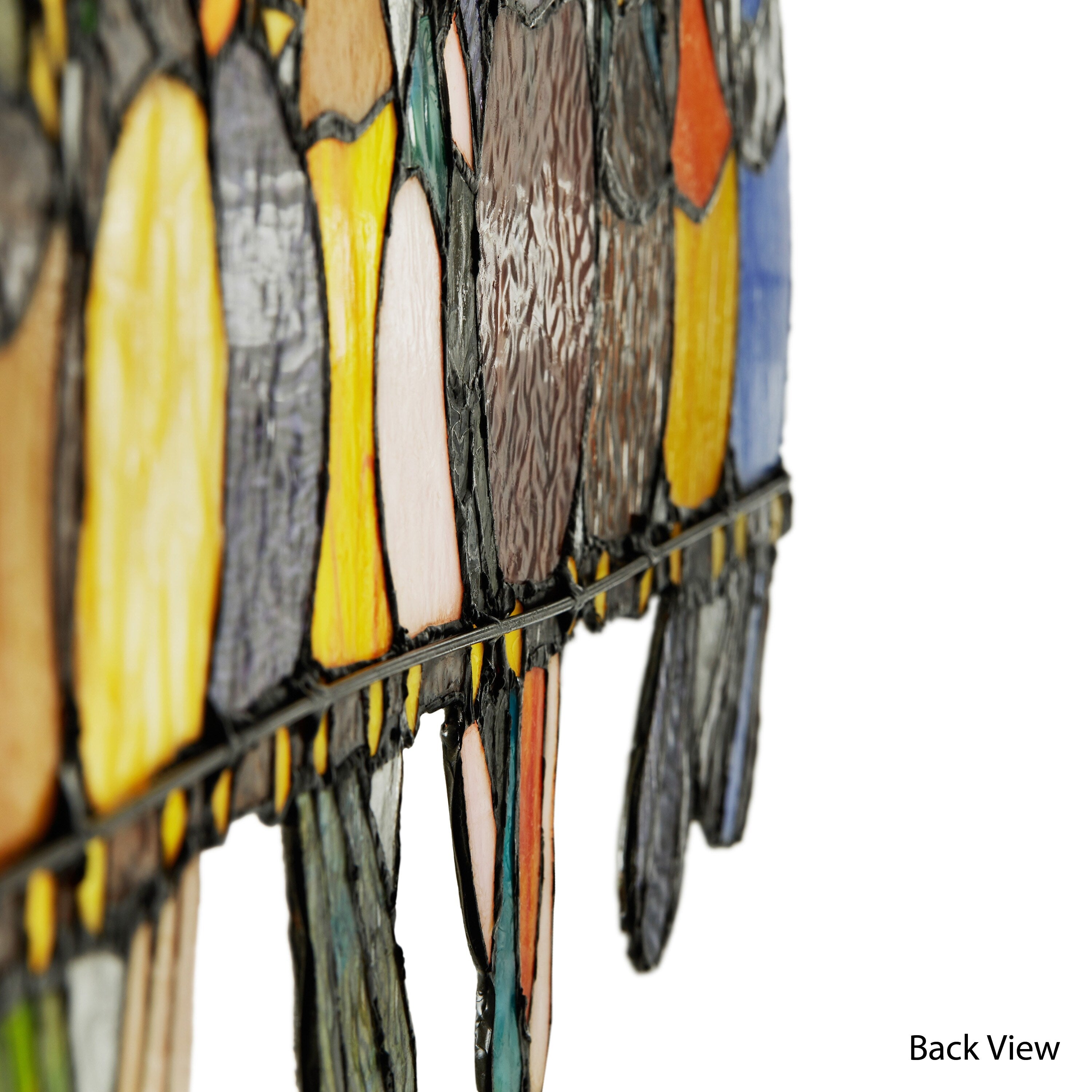 River of Goods Stained Glass 'Birds on Wire' 9.25-in. Window Panel - 24.25L x 0.25W x 9.5H