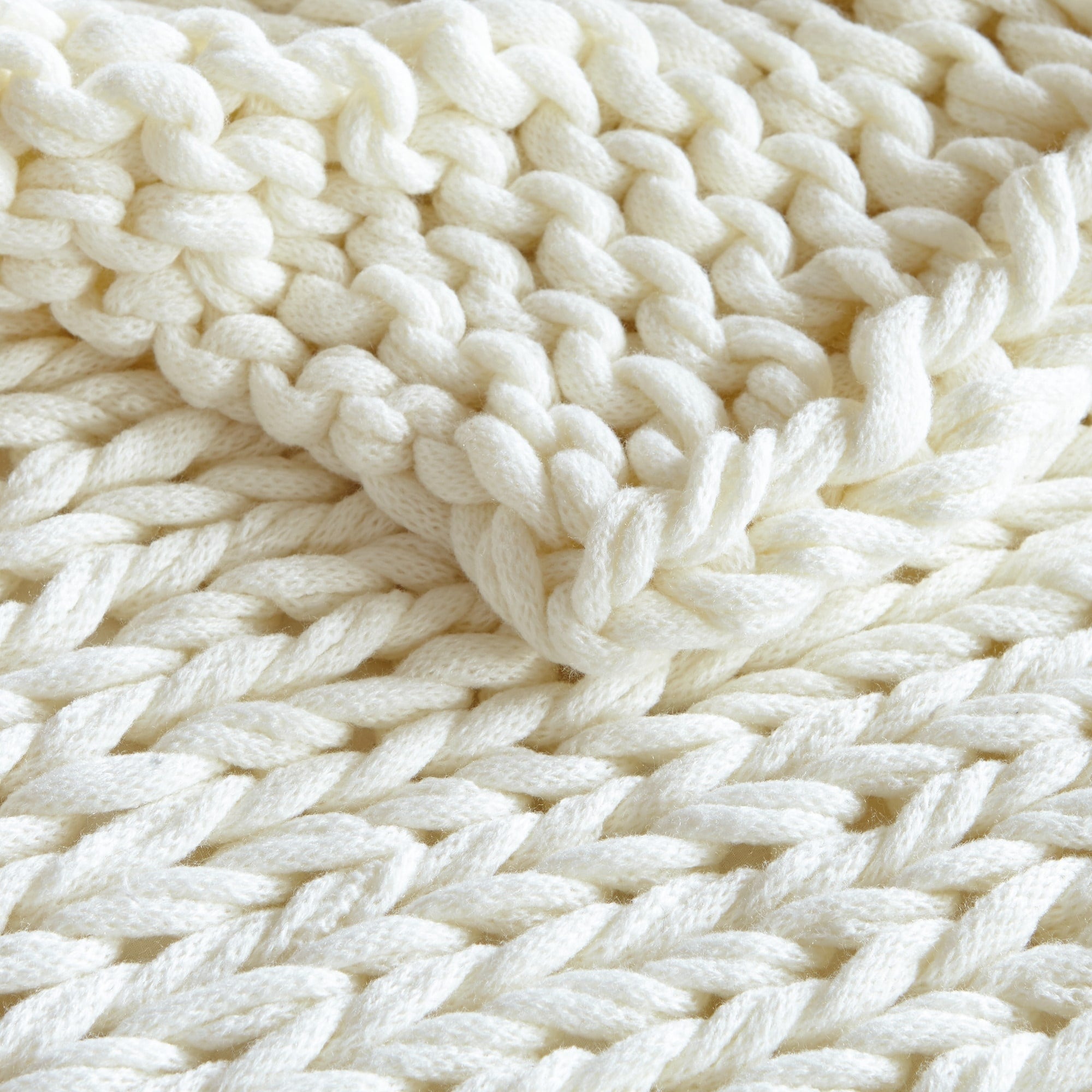 Madison Park Hand Made Chunky Double Knit Throw Blanket