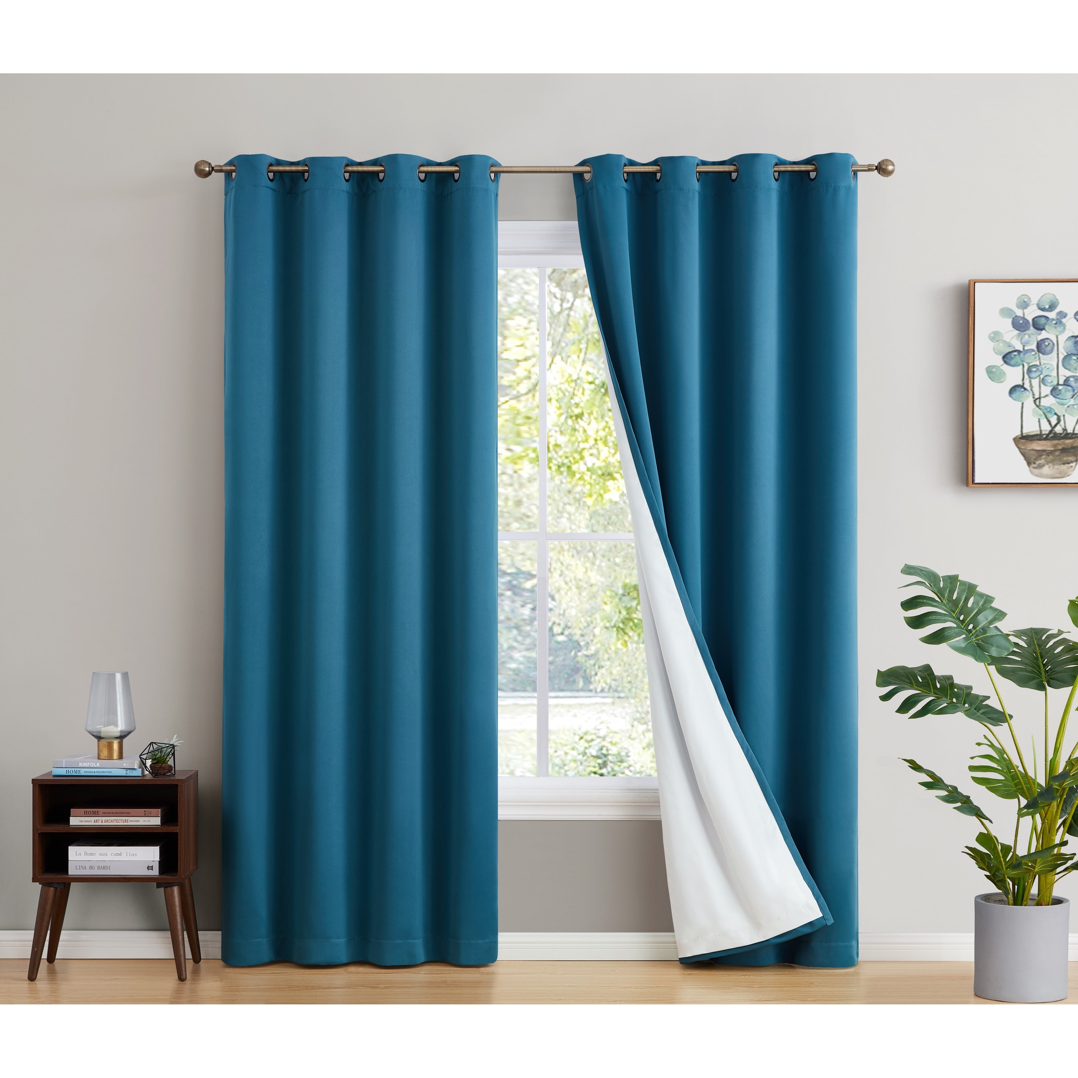 Dakota Complete Blackout Drapery Heavy Thermal Insulated Efficient Window Curtain Grommet Panels, 2 Panels