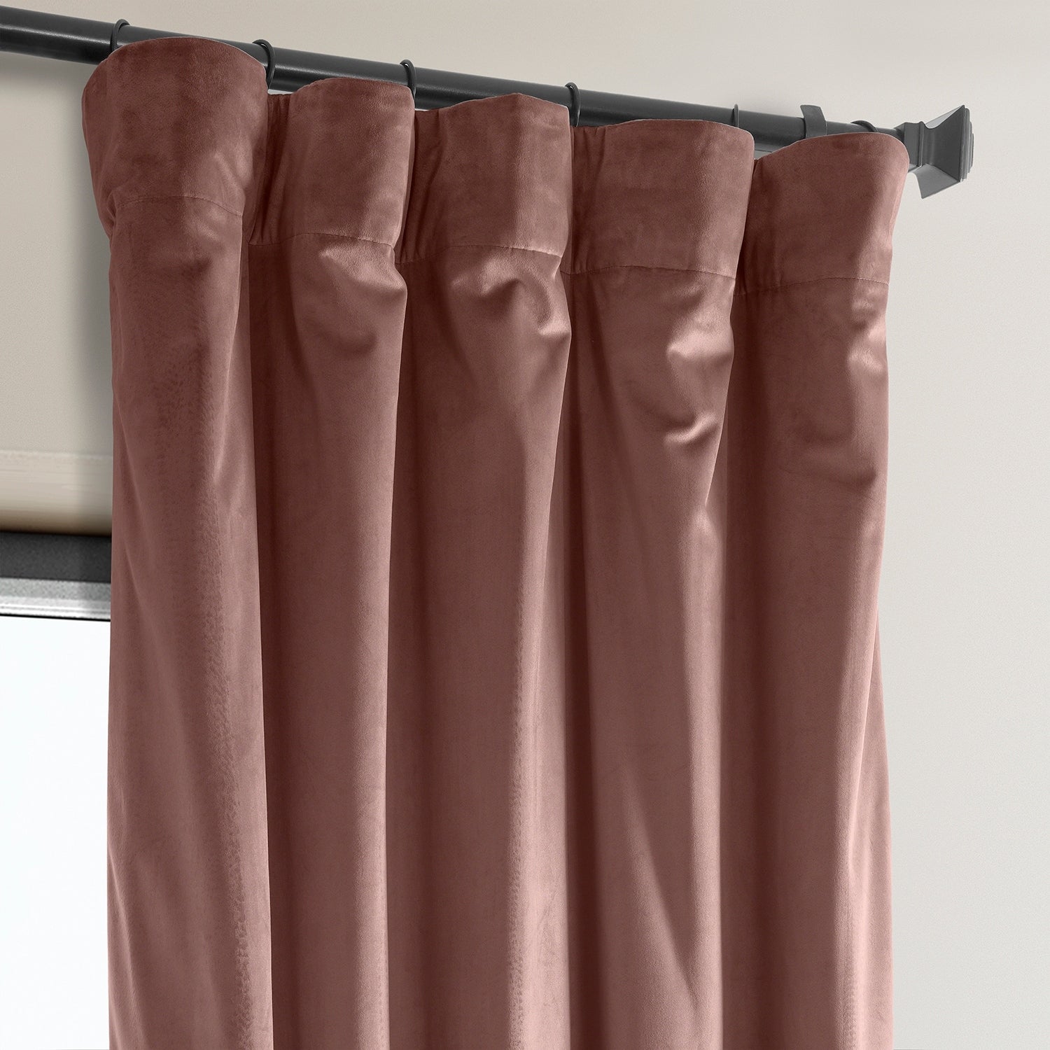 Exclusive Fabrics Heritage Plush Velvet Room Darkening Curtains (1 Panel) Luxury Velvet Curtains for Bedroom & Living Room.