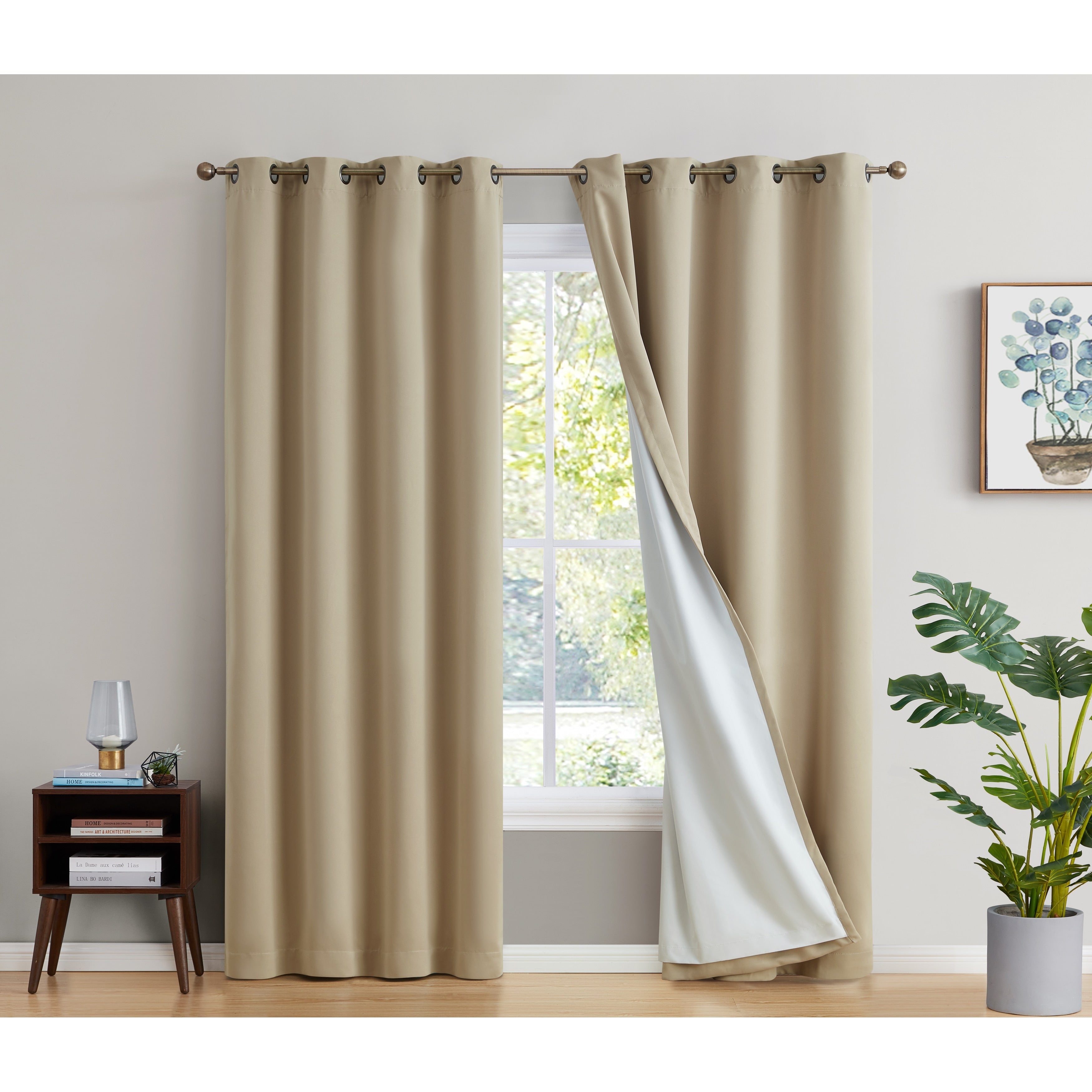 Dakota Complete Blackout Drapery Heavy Thermal Insulated Efficient Window Curtain Grommet Panels, 2 Panels