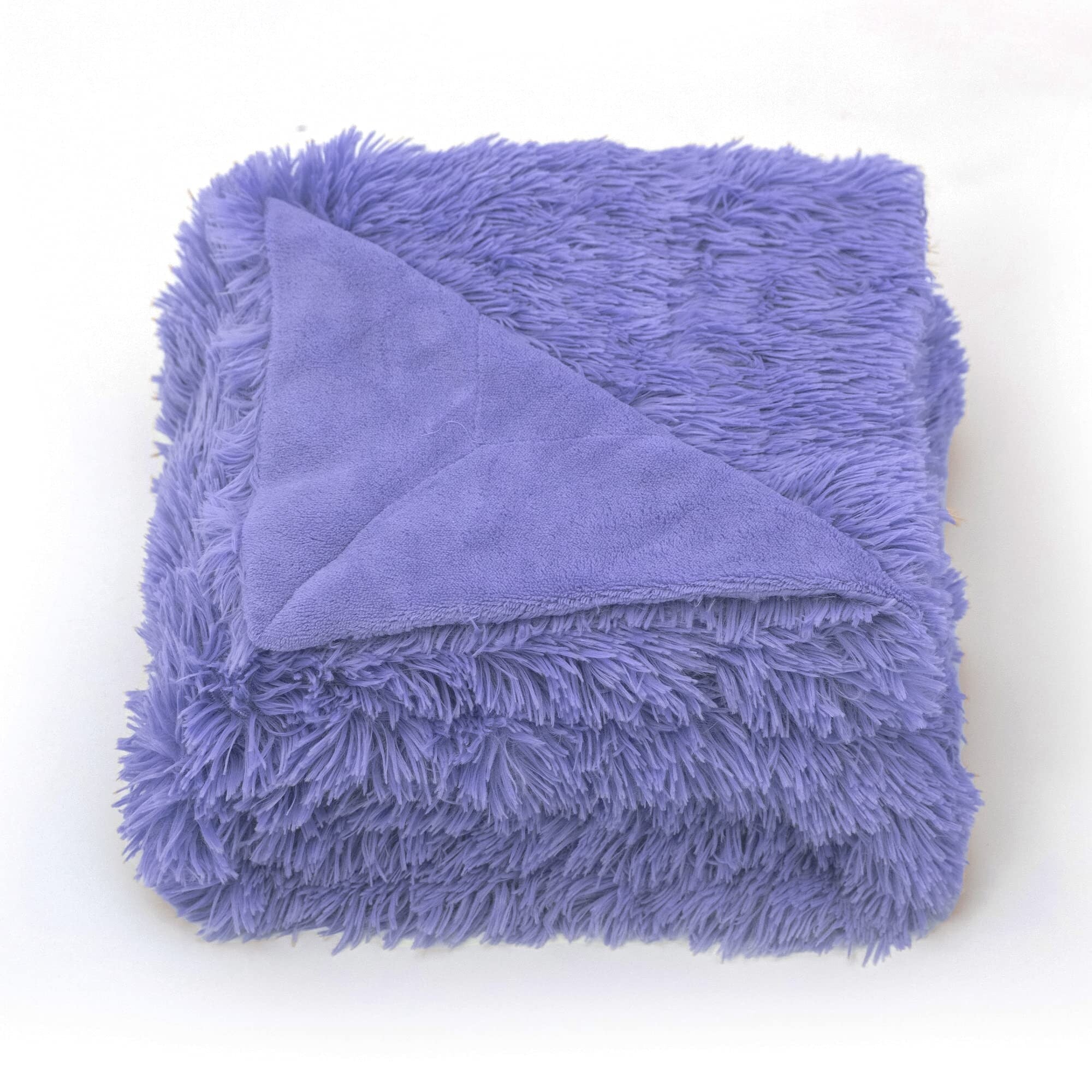 Cheer Collection Reversible Faux Fur Accent Throw Blanket