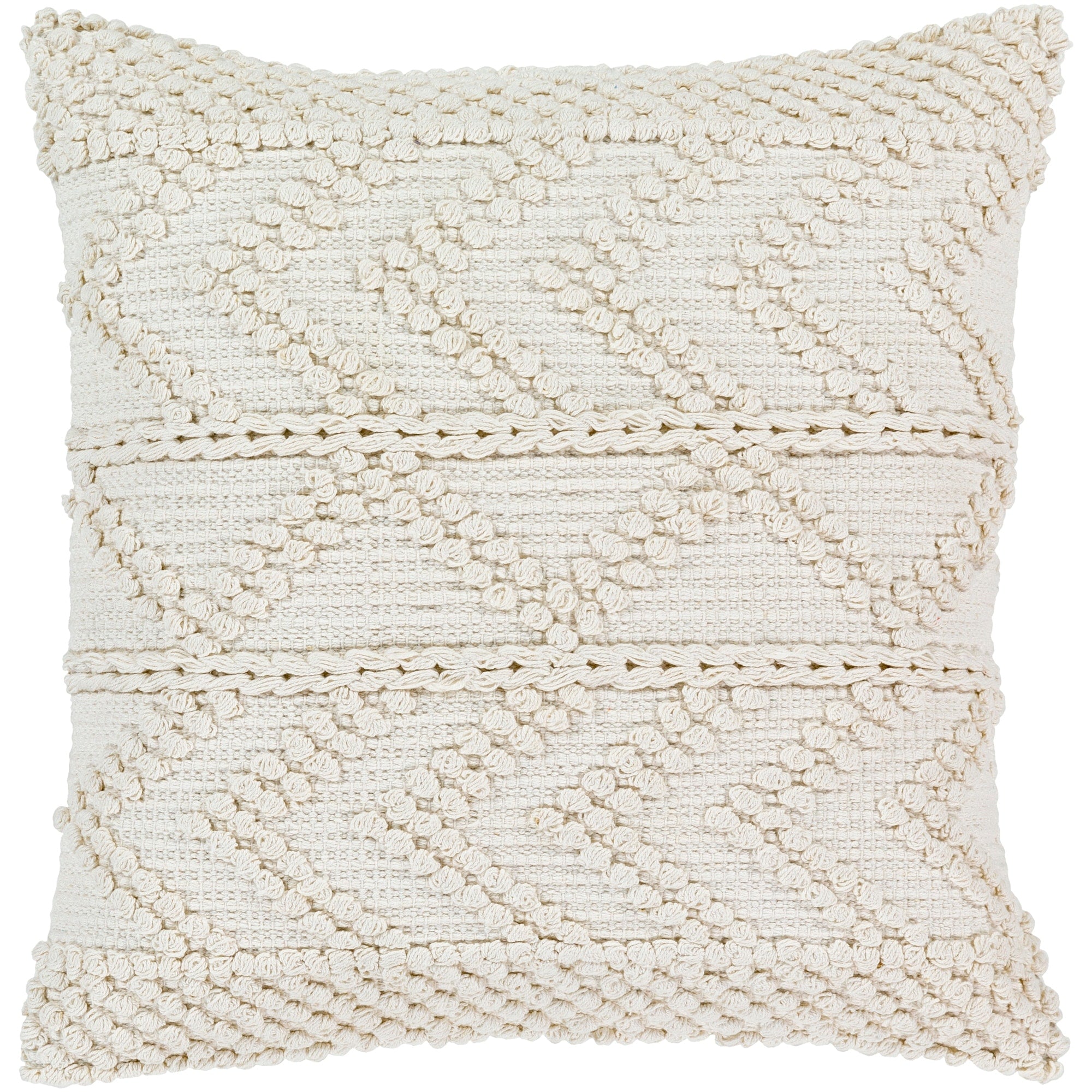 Livabliss Nadra Textured Chevron Bohemian Pillow