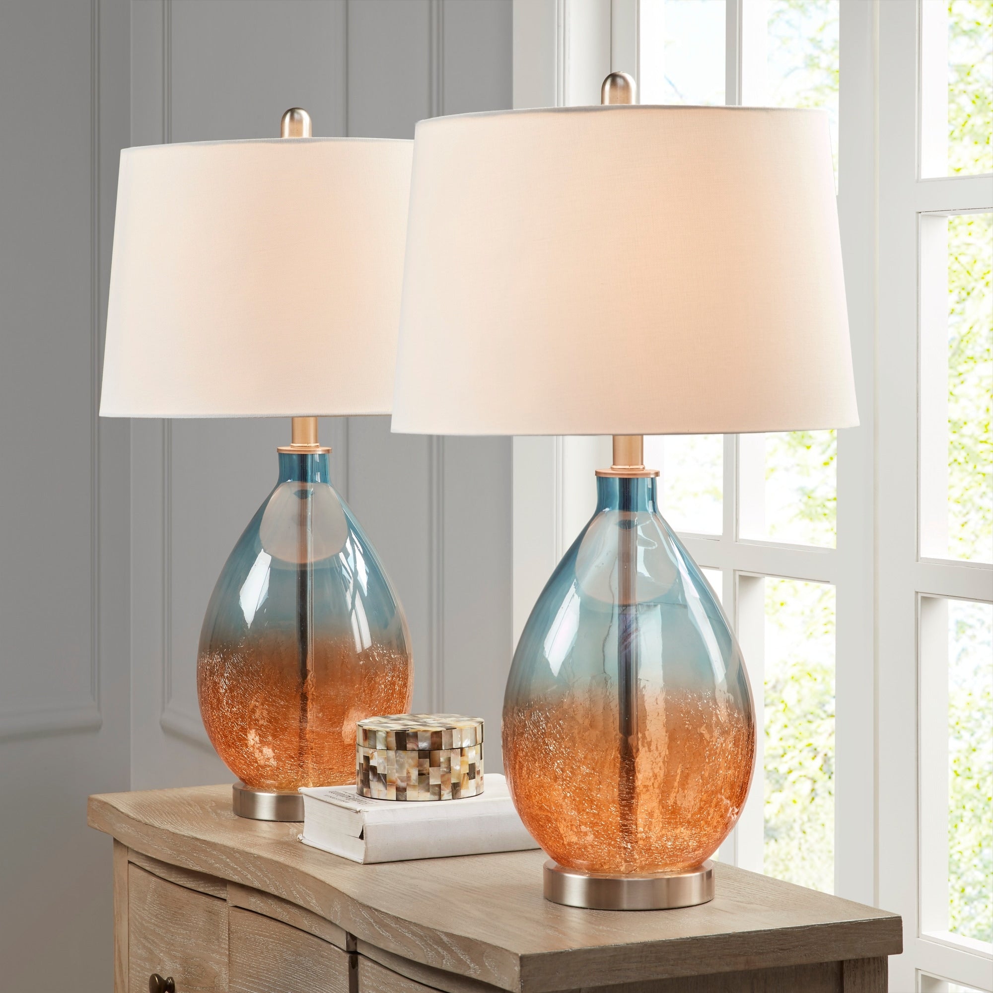 510 Design Cortina Ombre Glass Table Lamp, Set of 2