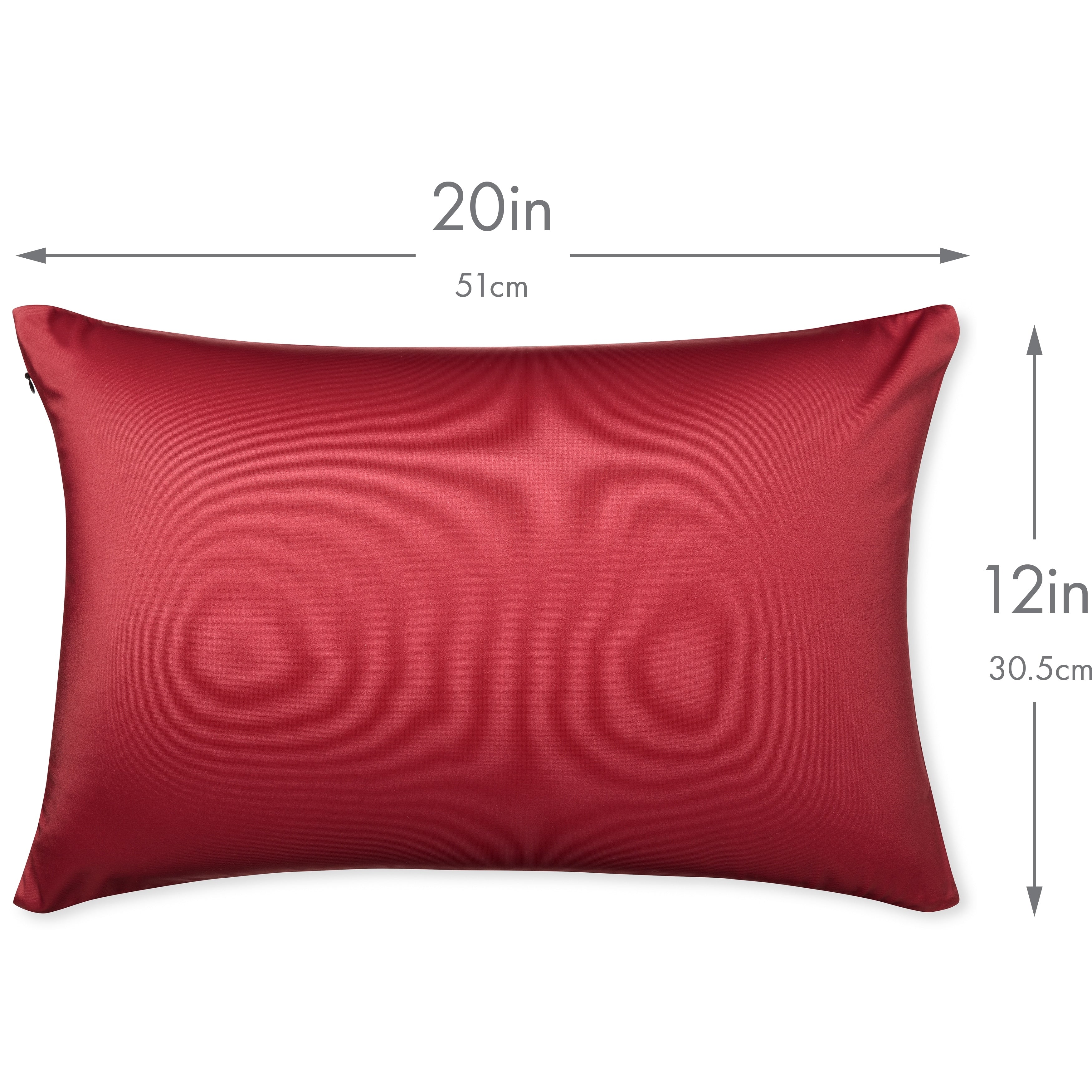 Throw Pillow Cozy Soft Microbead Maroon: 1 Pc