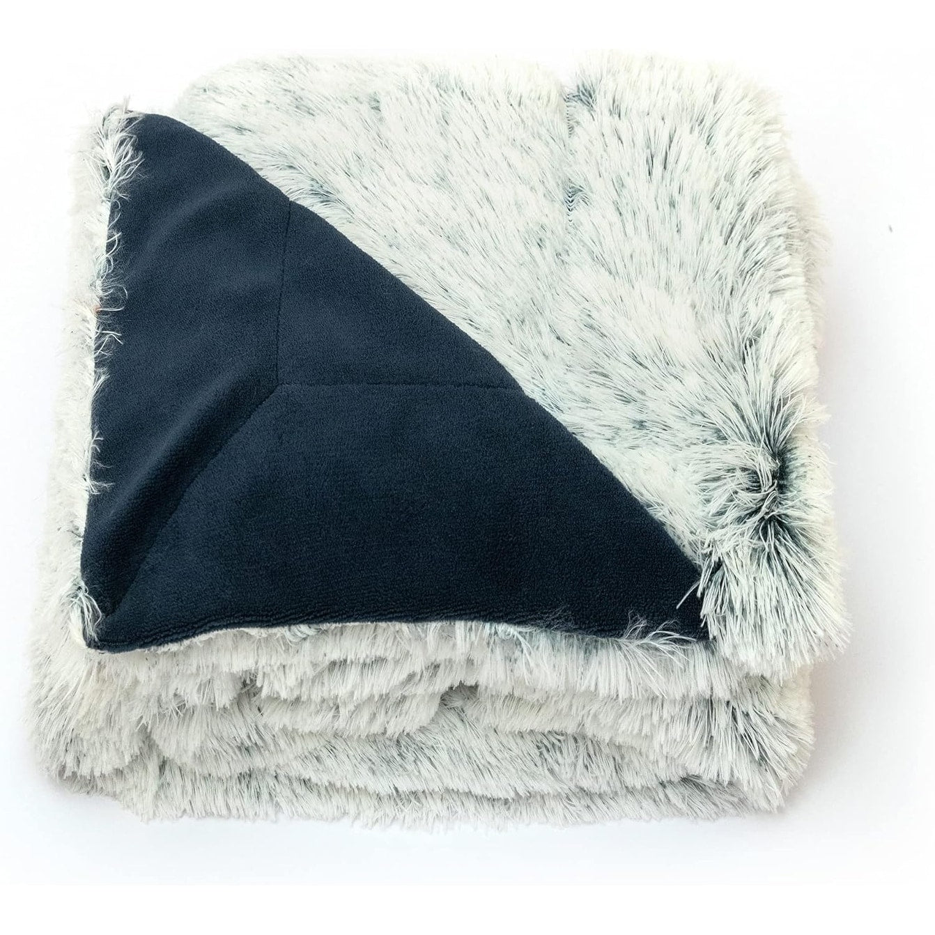 Cheer Collection Reversible Faux Fur Accent Throw Blanket