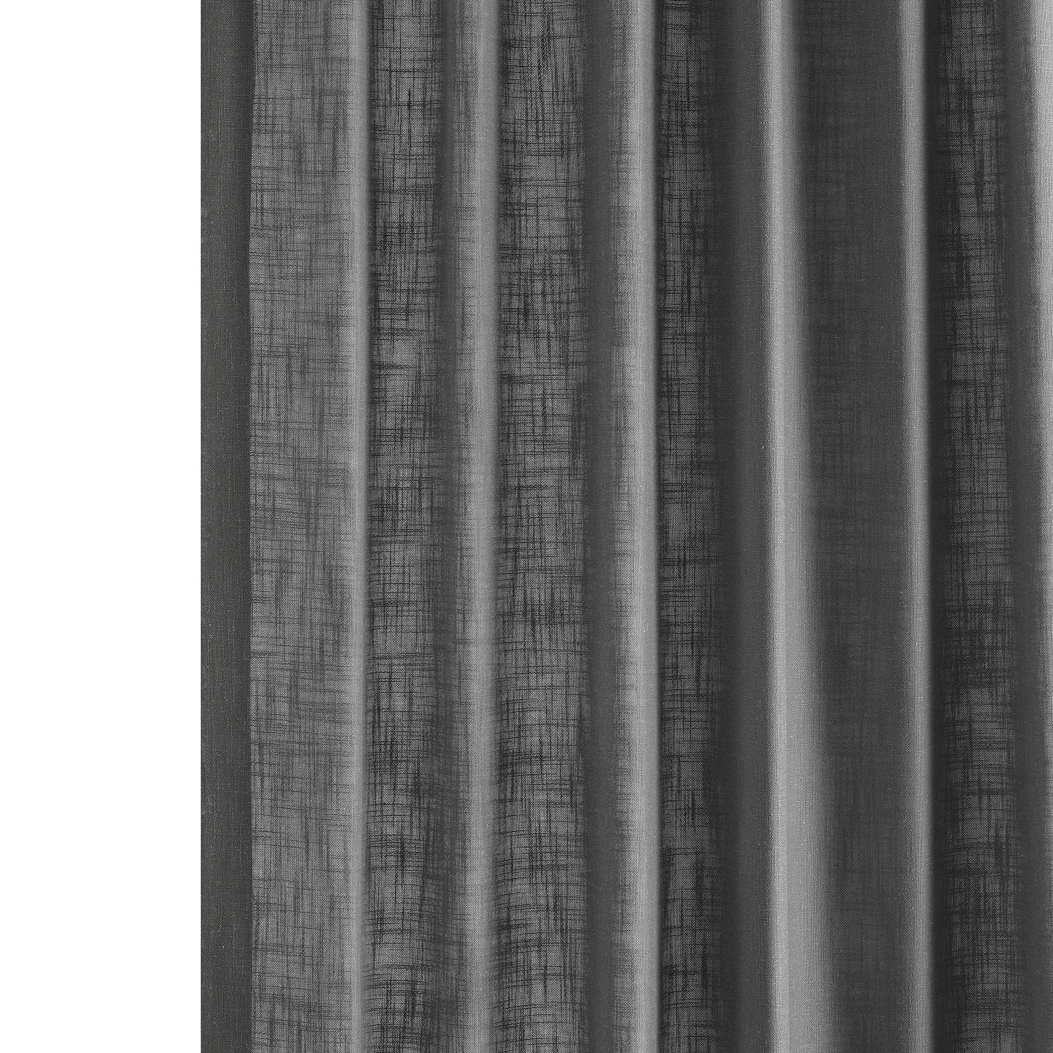 Exclusive Fabrics Heavy Faux Linen Light Filtering Curtains For Bedroom, Living Room (1 Panel)